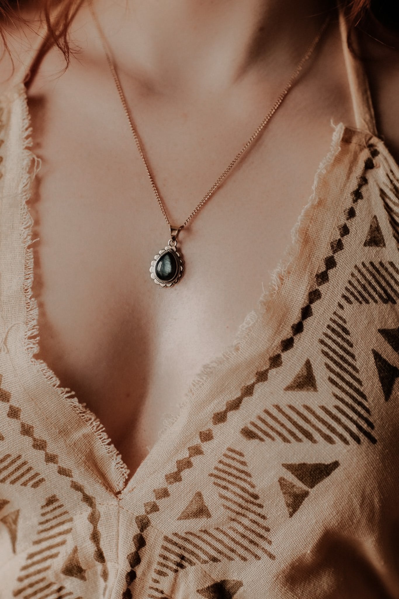 Pendentif labradorite