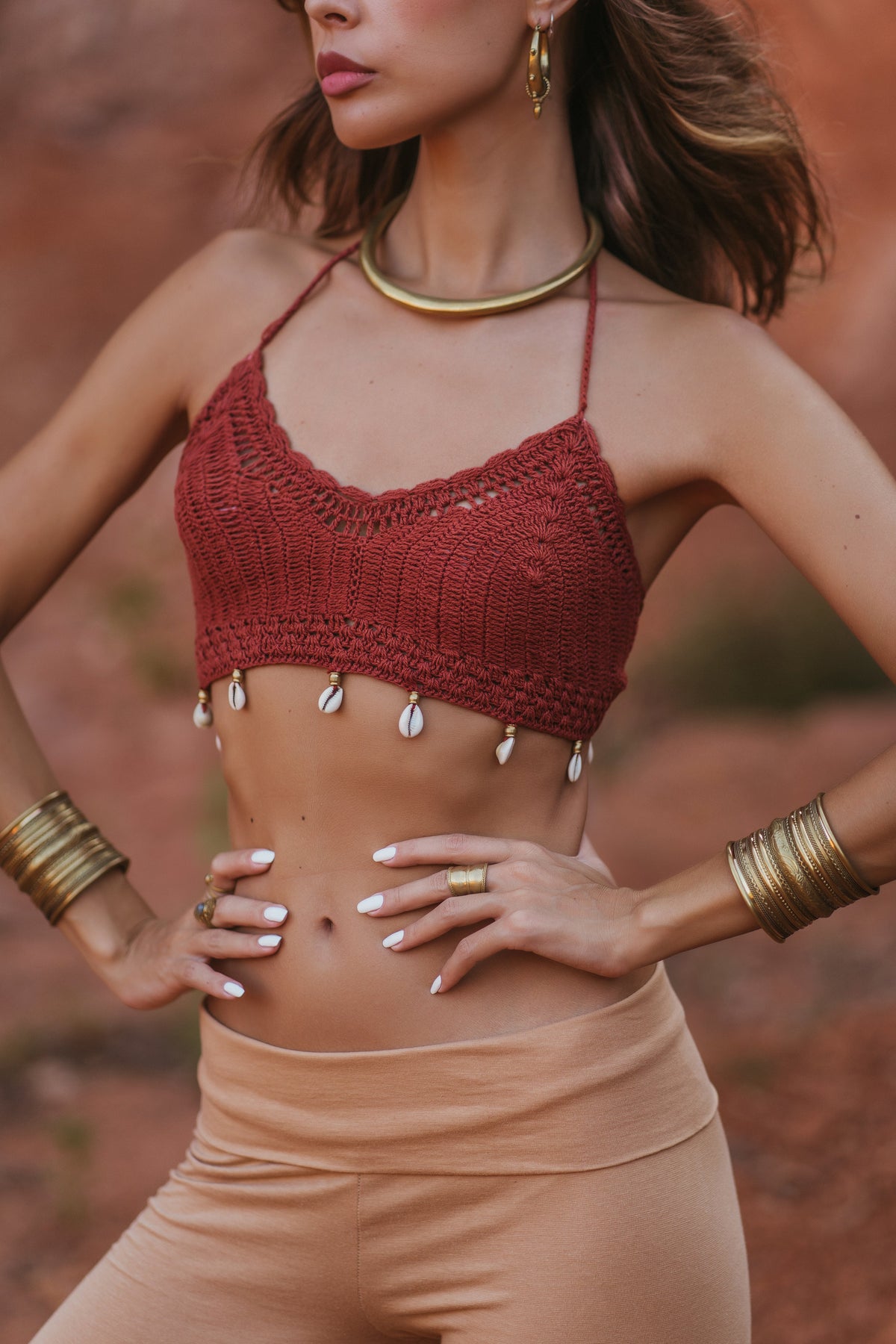 Crop top crochet macraspirit