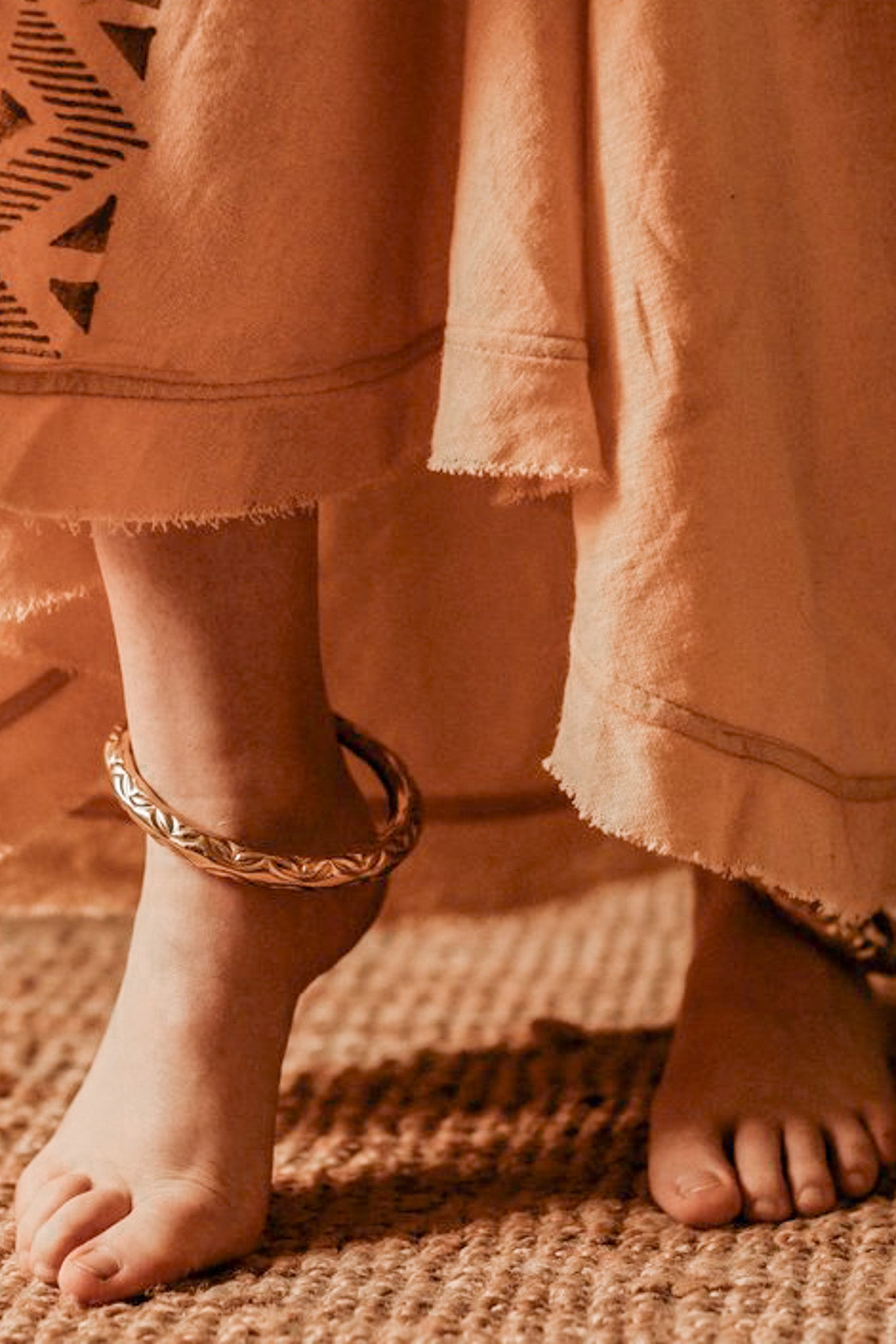 Bracelet de cheville gravé