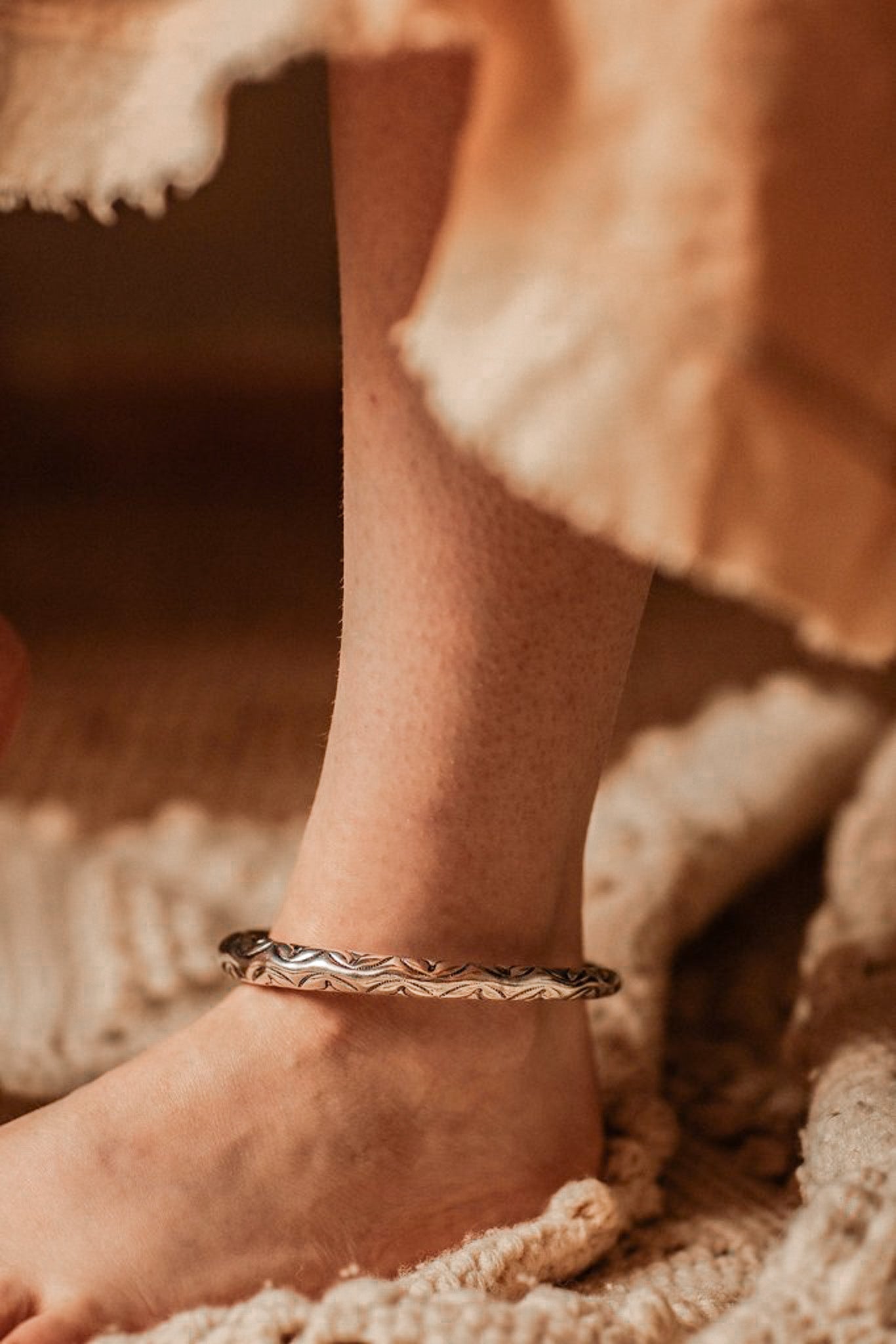 Bracelet de cheville gravé