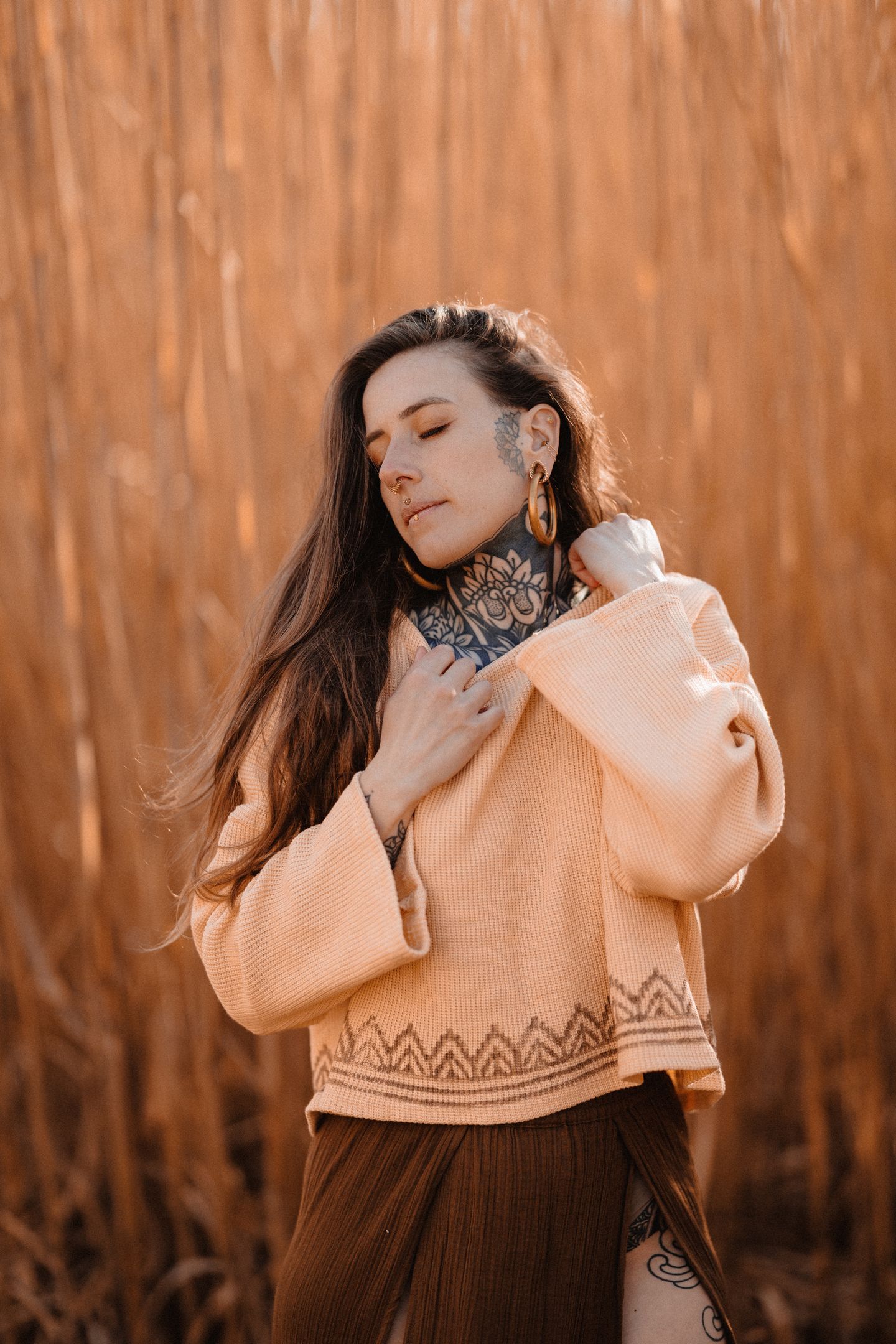 Pull en coton tricoté
