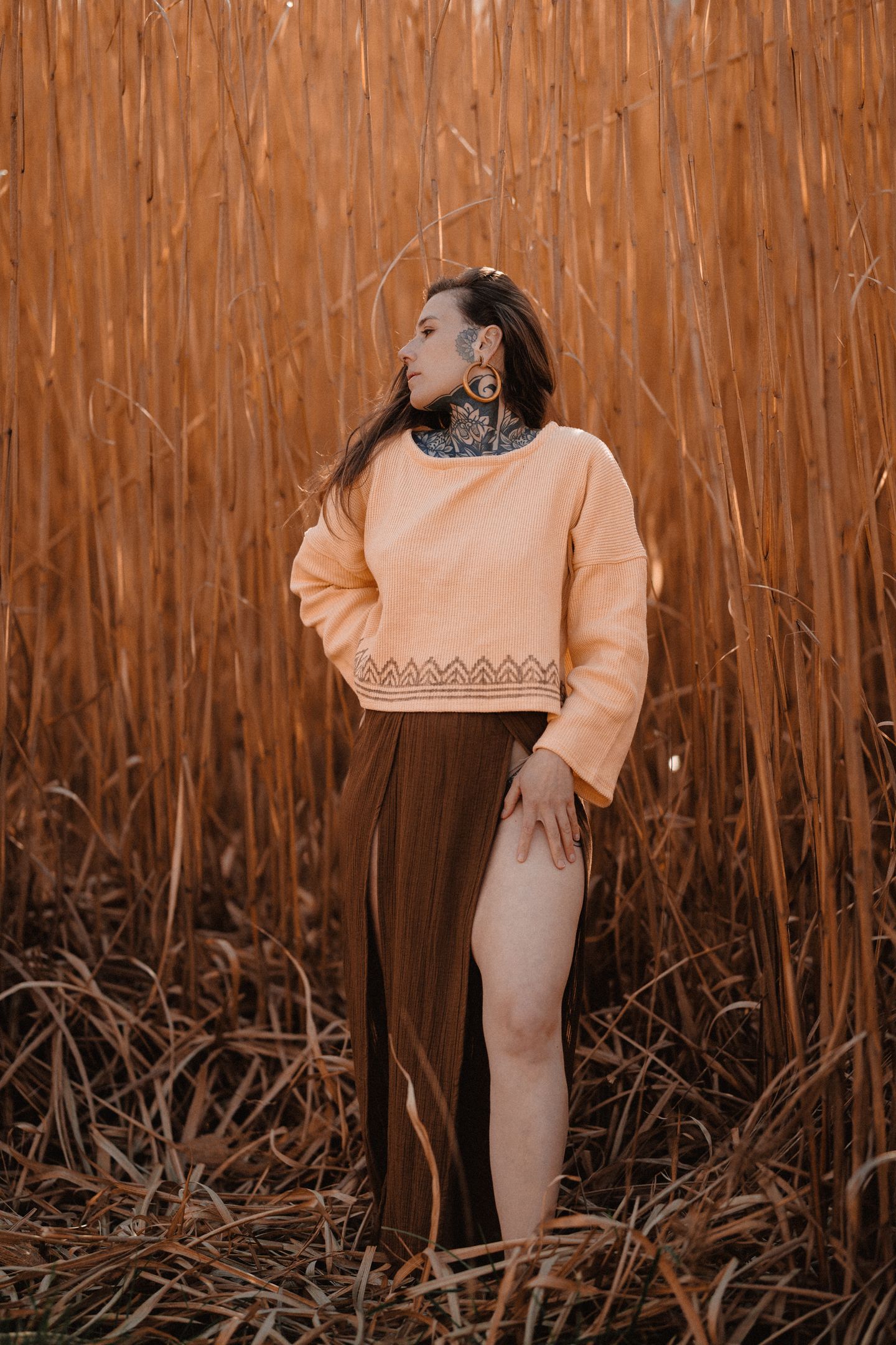 Pull en coton tricoté