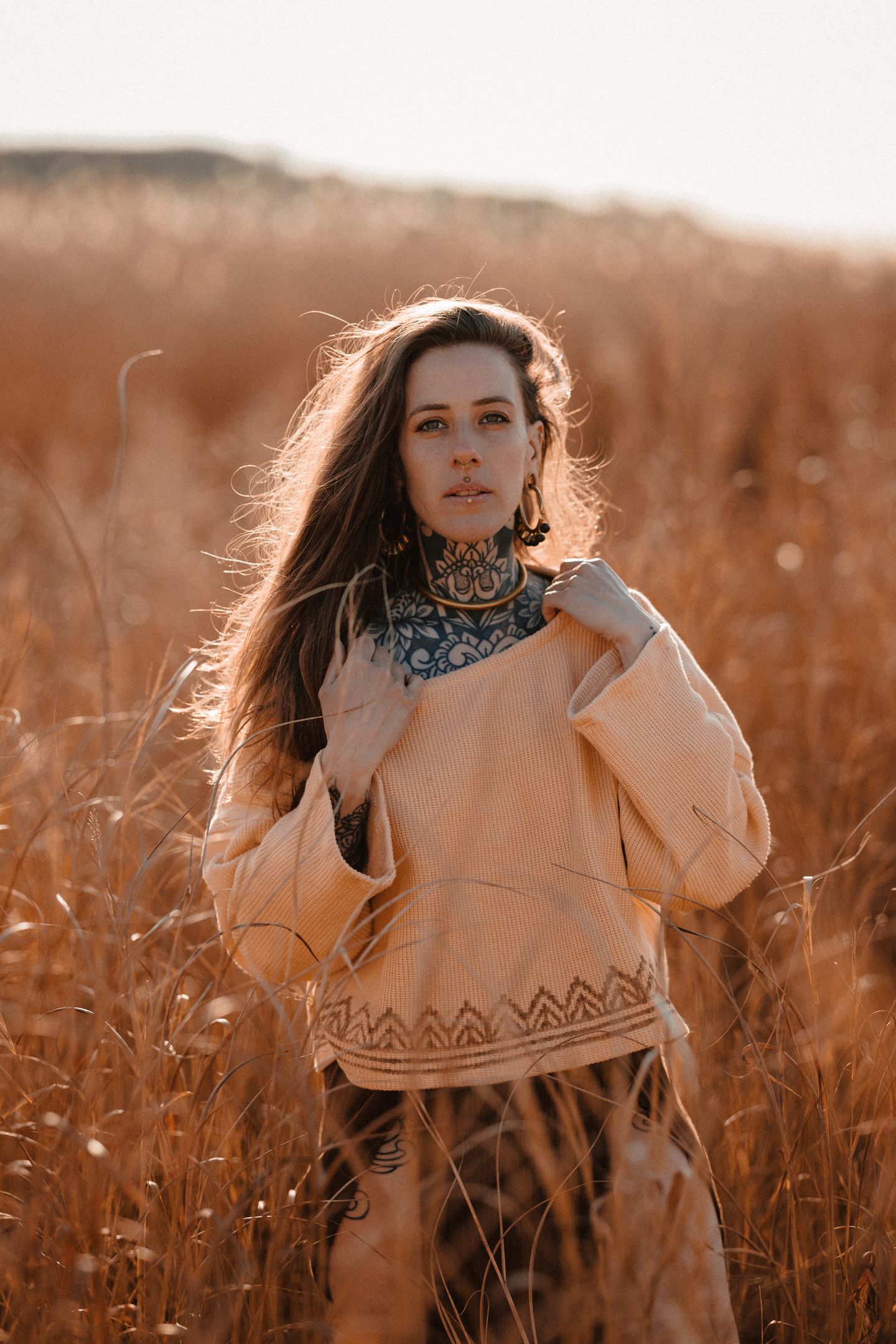 Pull en coton tricoté