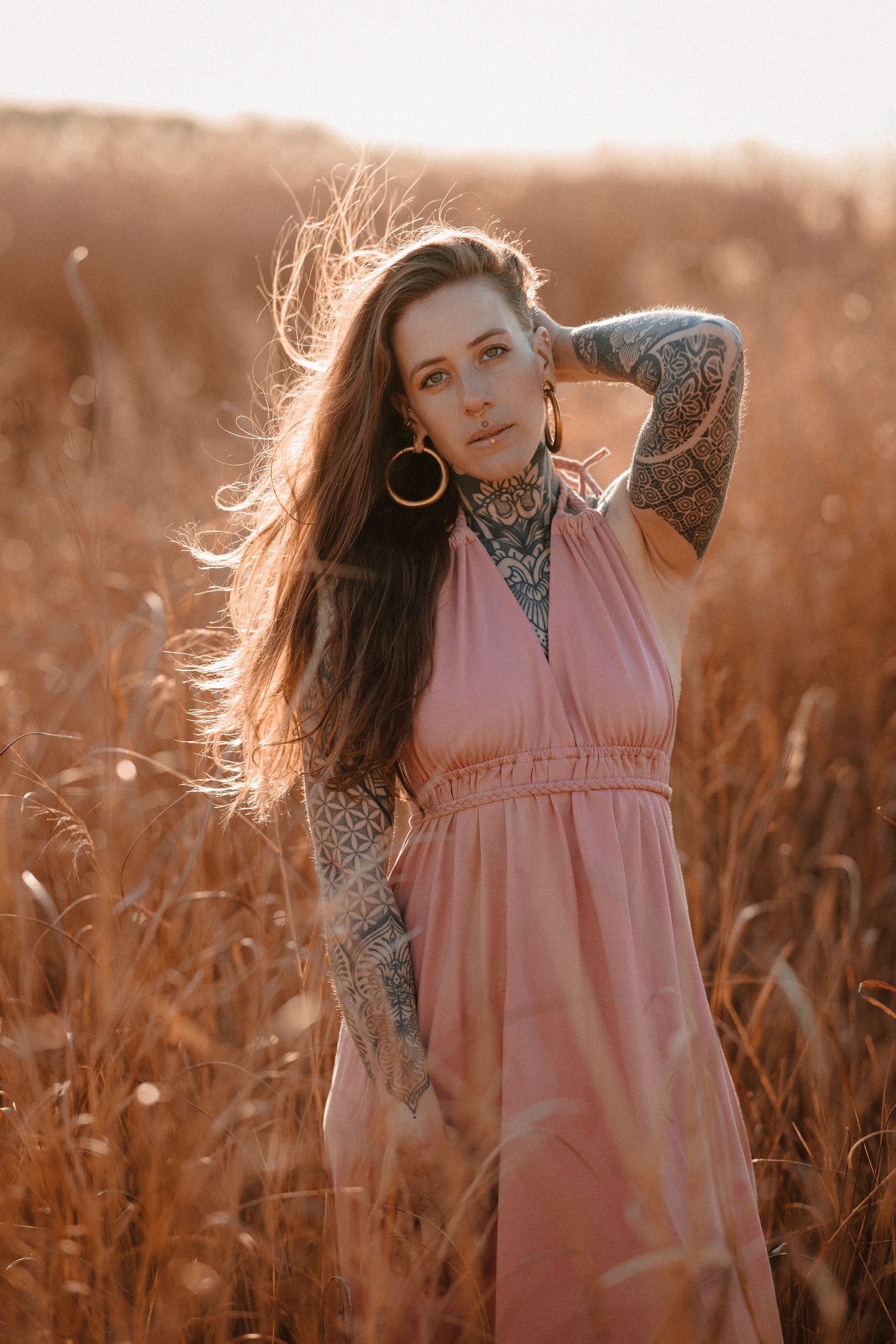Robe longue tressée