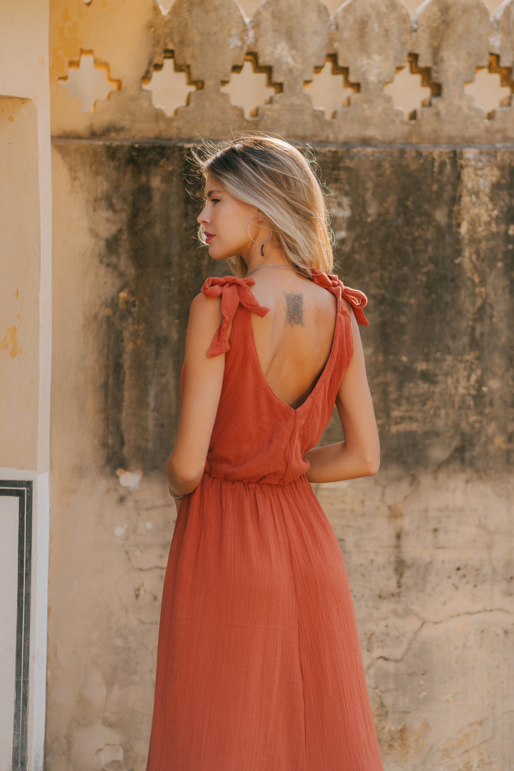 Robe gaze de coton boho