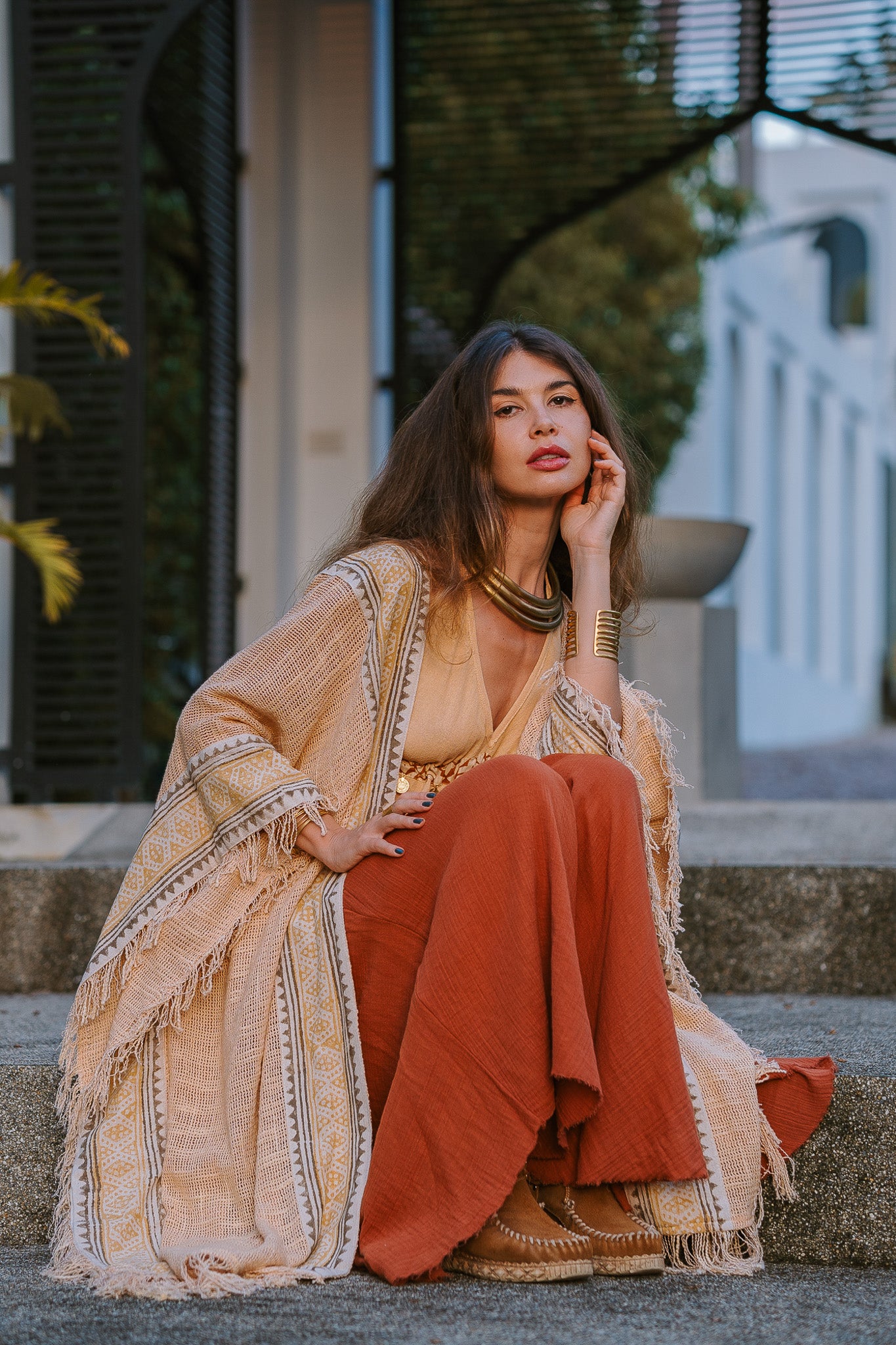 Kimono à frange