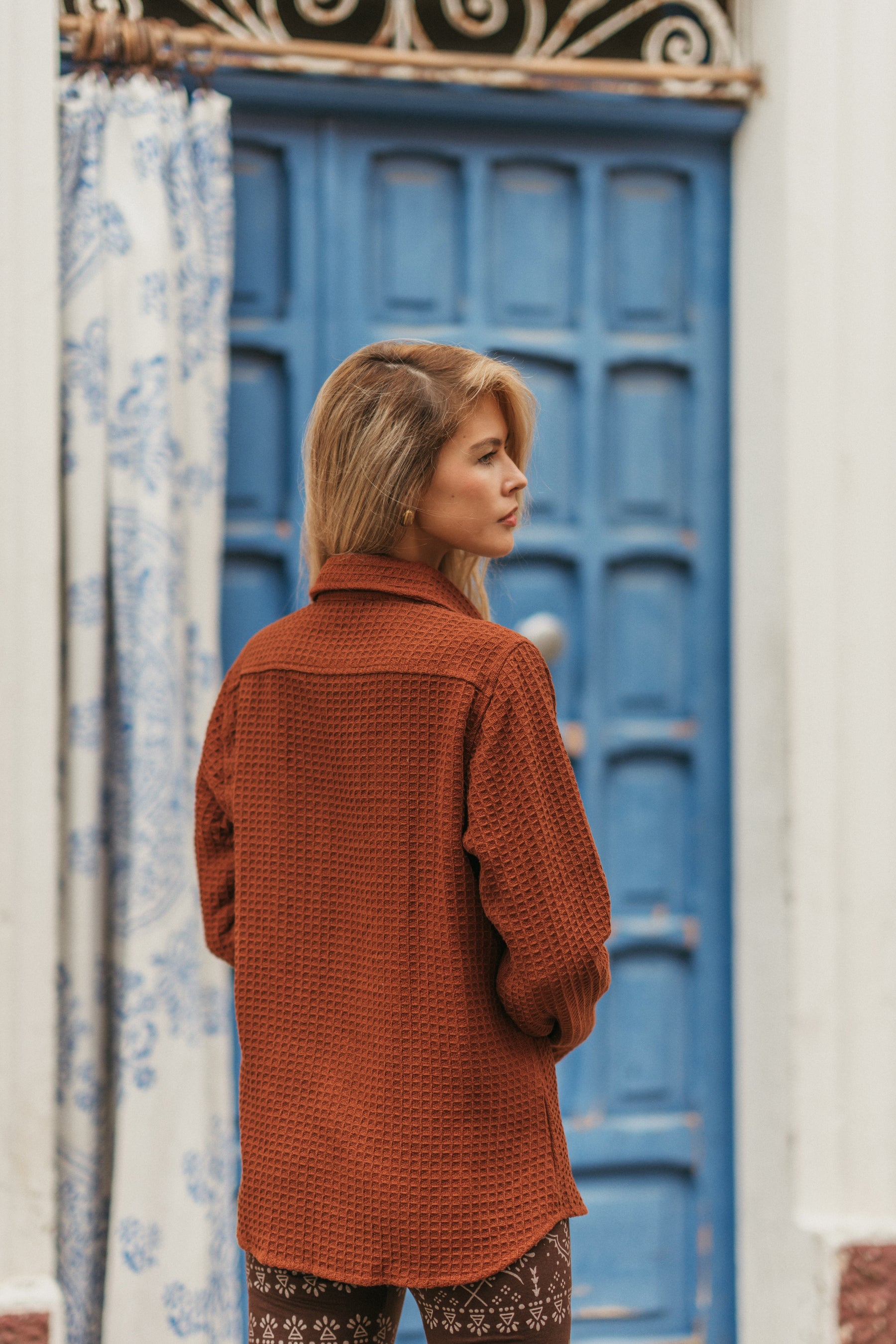 Chemise nid d'abeille