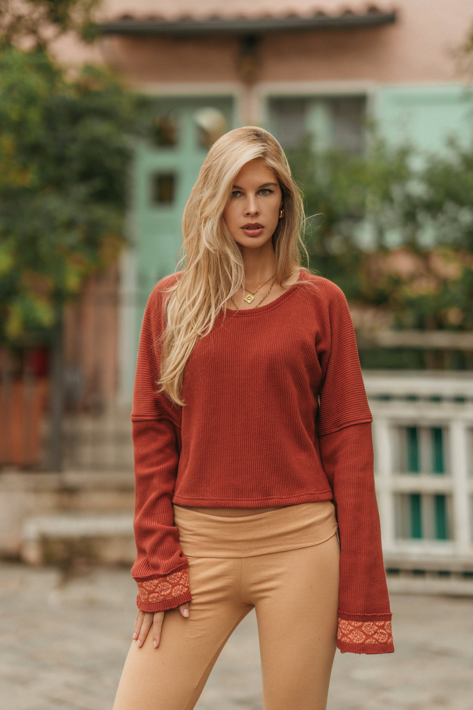 Pull en coton tricoté