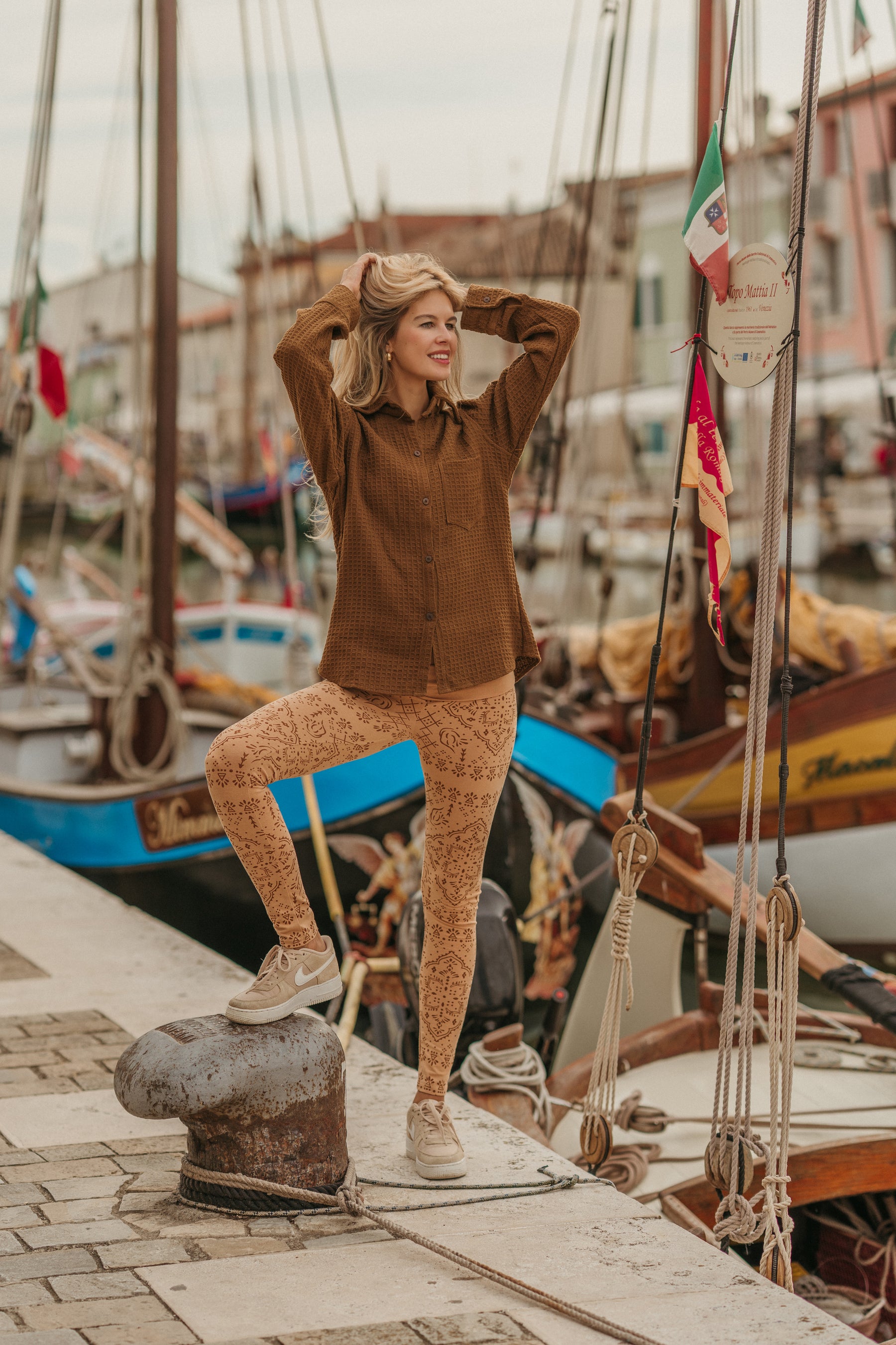 Chemise nid d'abeille