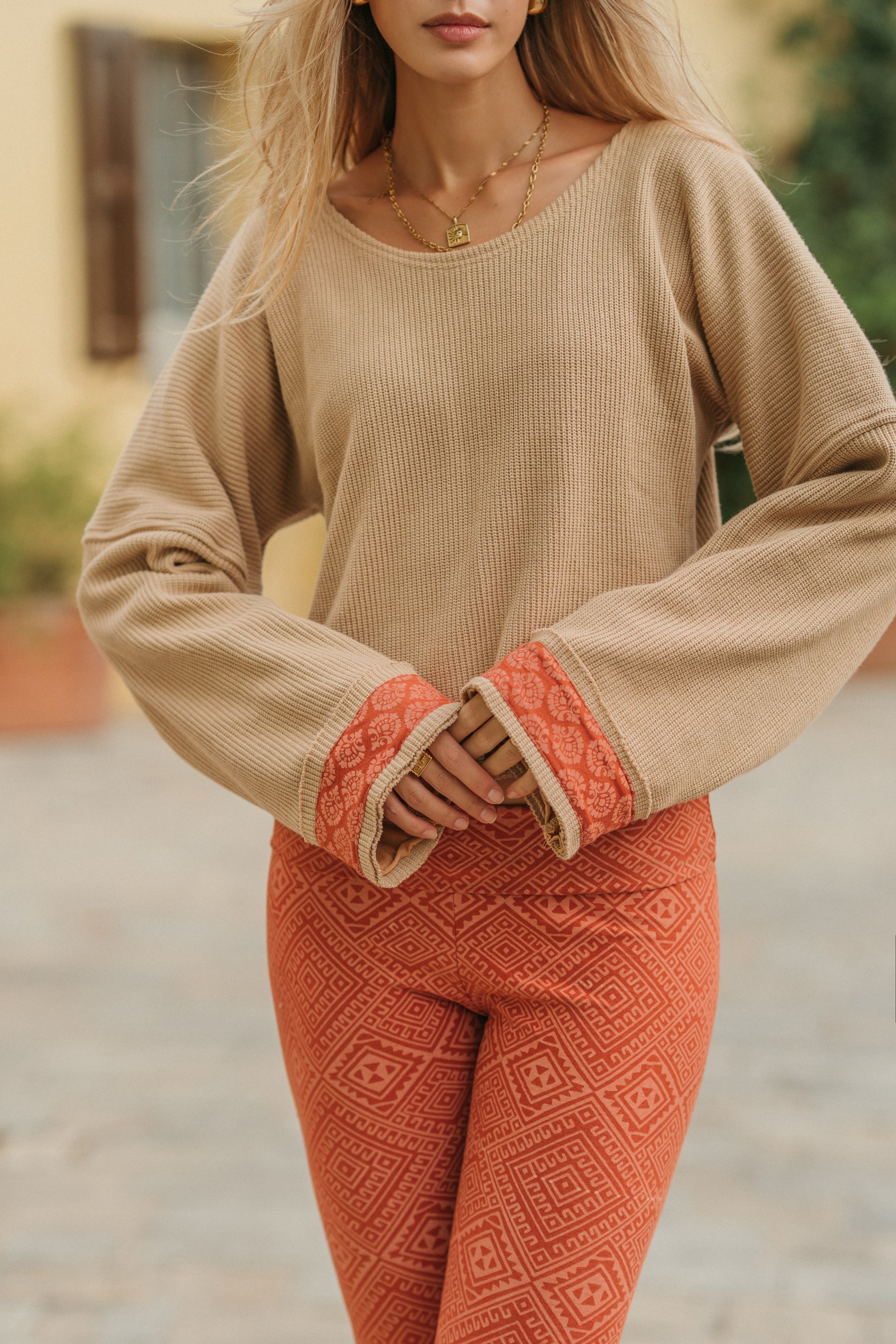 Pull en coton tricoté