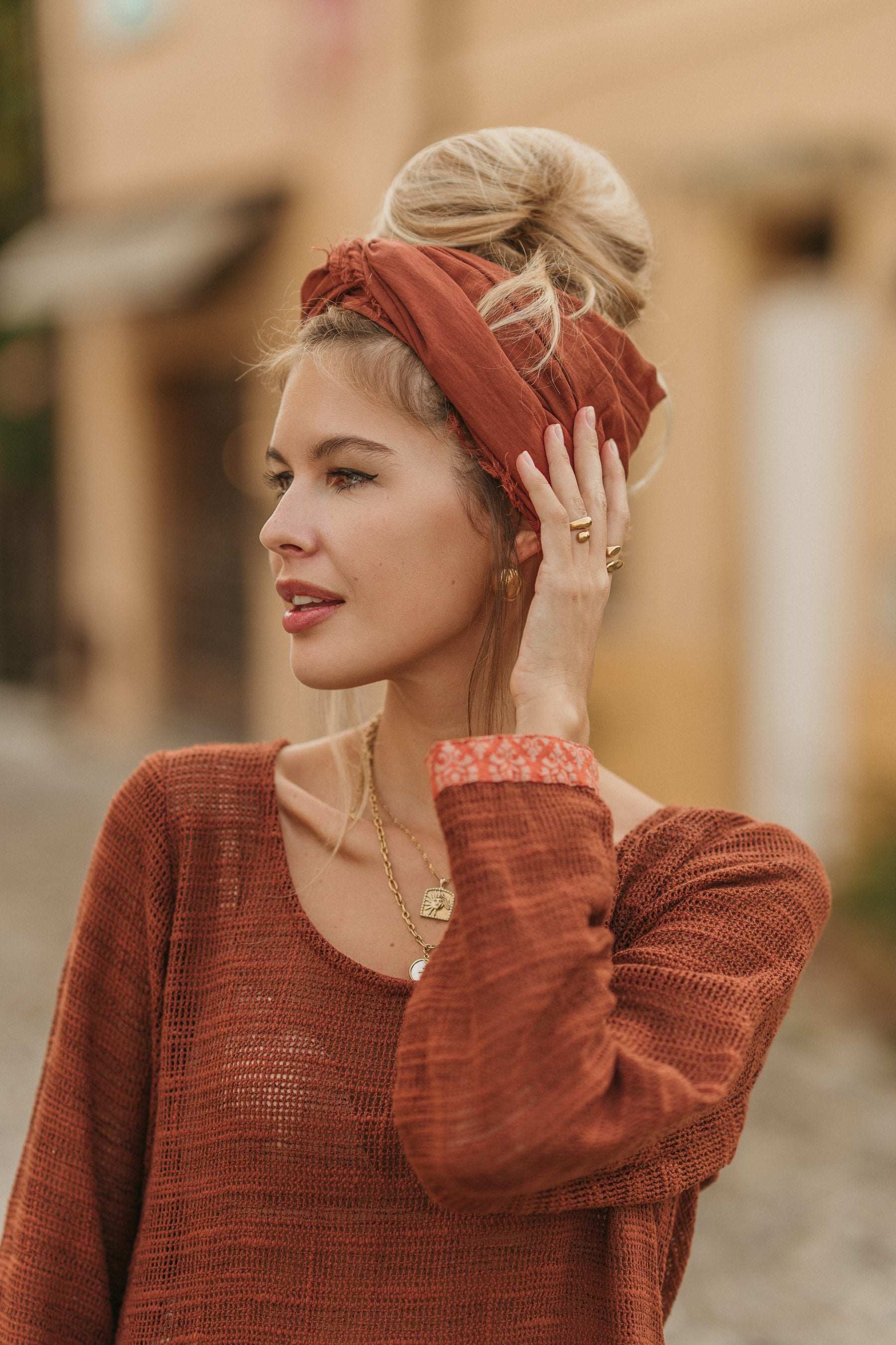 Foulard gaze de coton