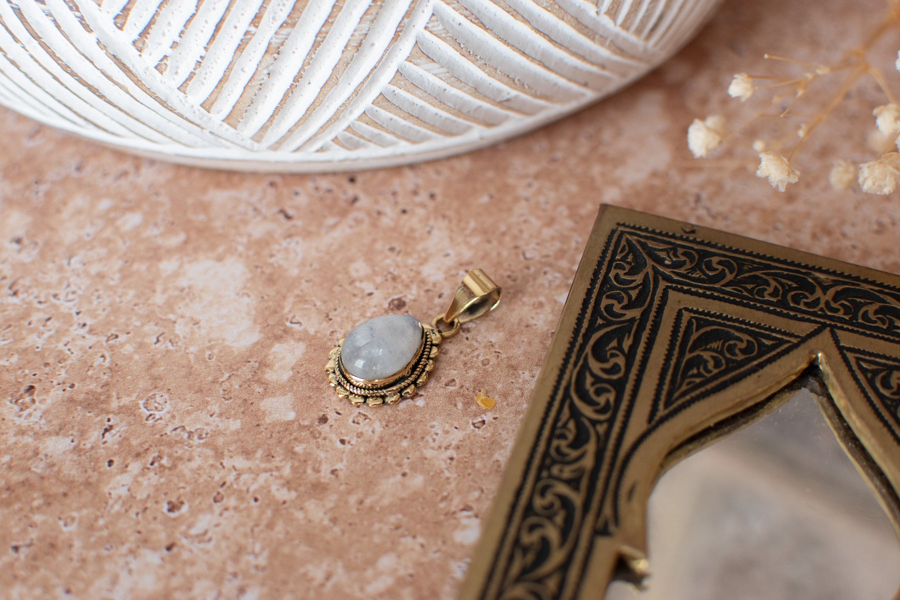 Pendentif pierre de lune