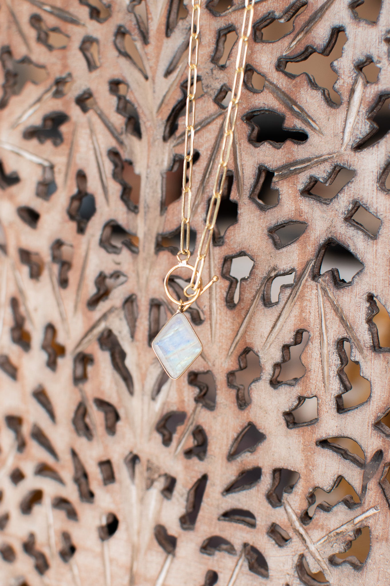 Chaine pendentif pierre de lune