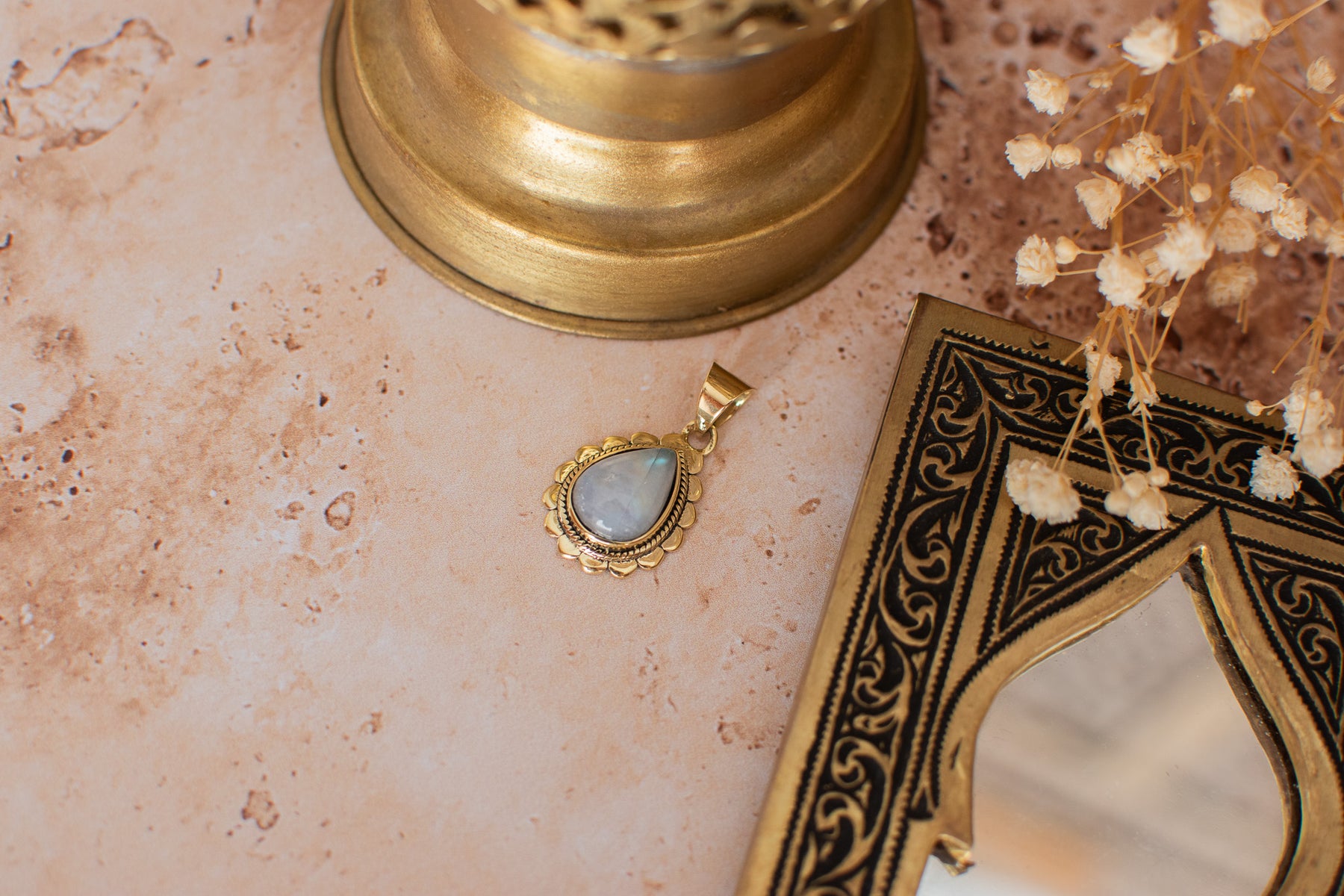 Pendentif pierre de lune