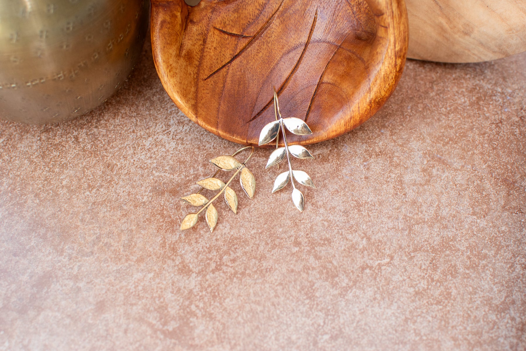 Boucles d'oreilles feuilles