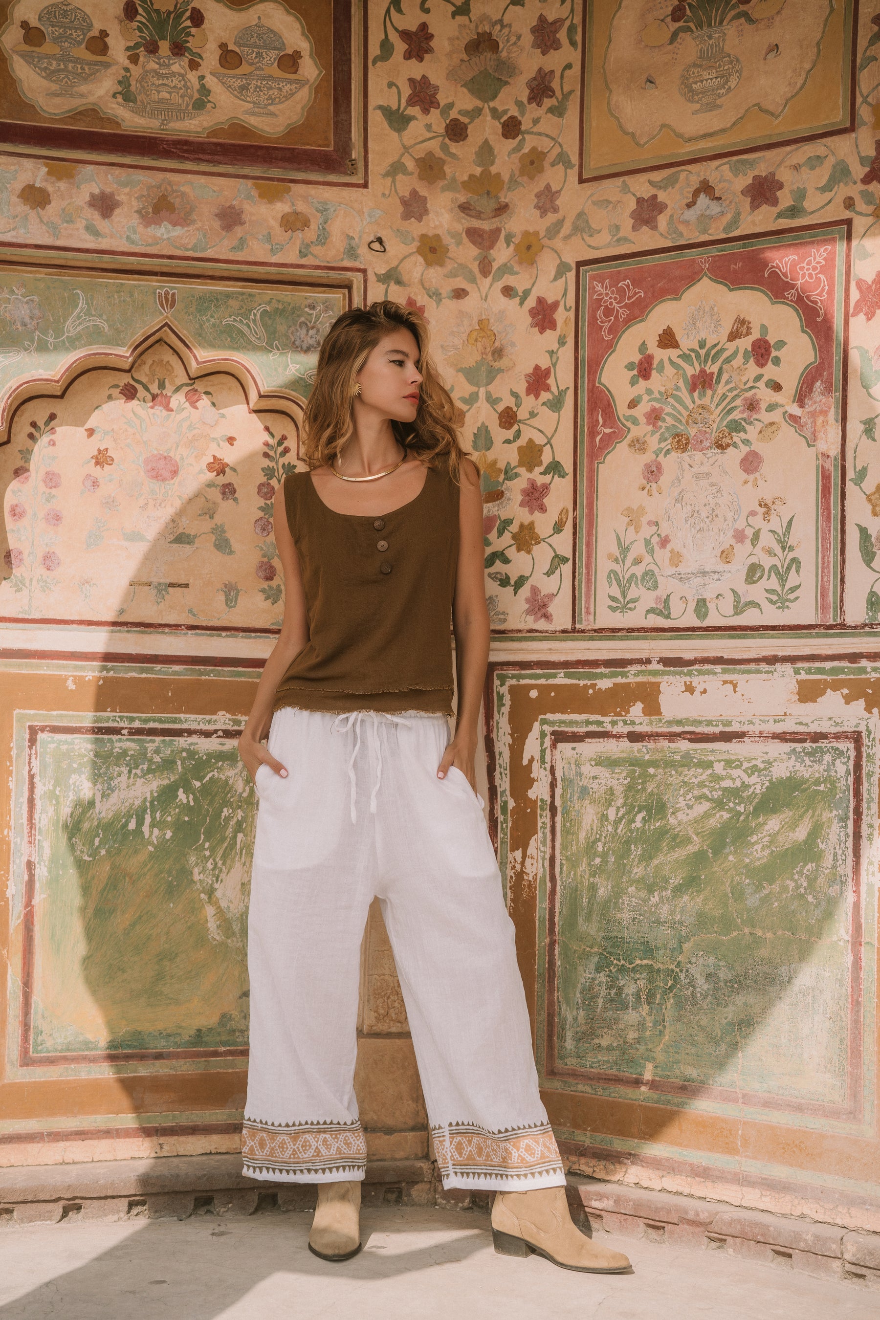 Pantalon gaze de coton