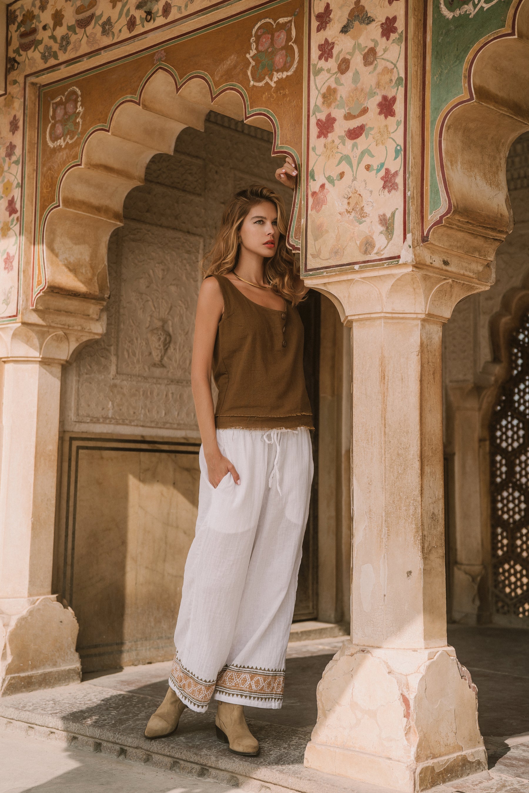 Pantalon gaze de coton