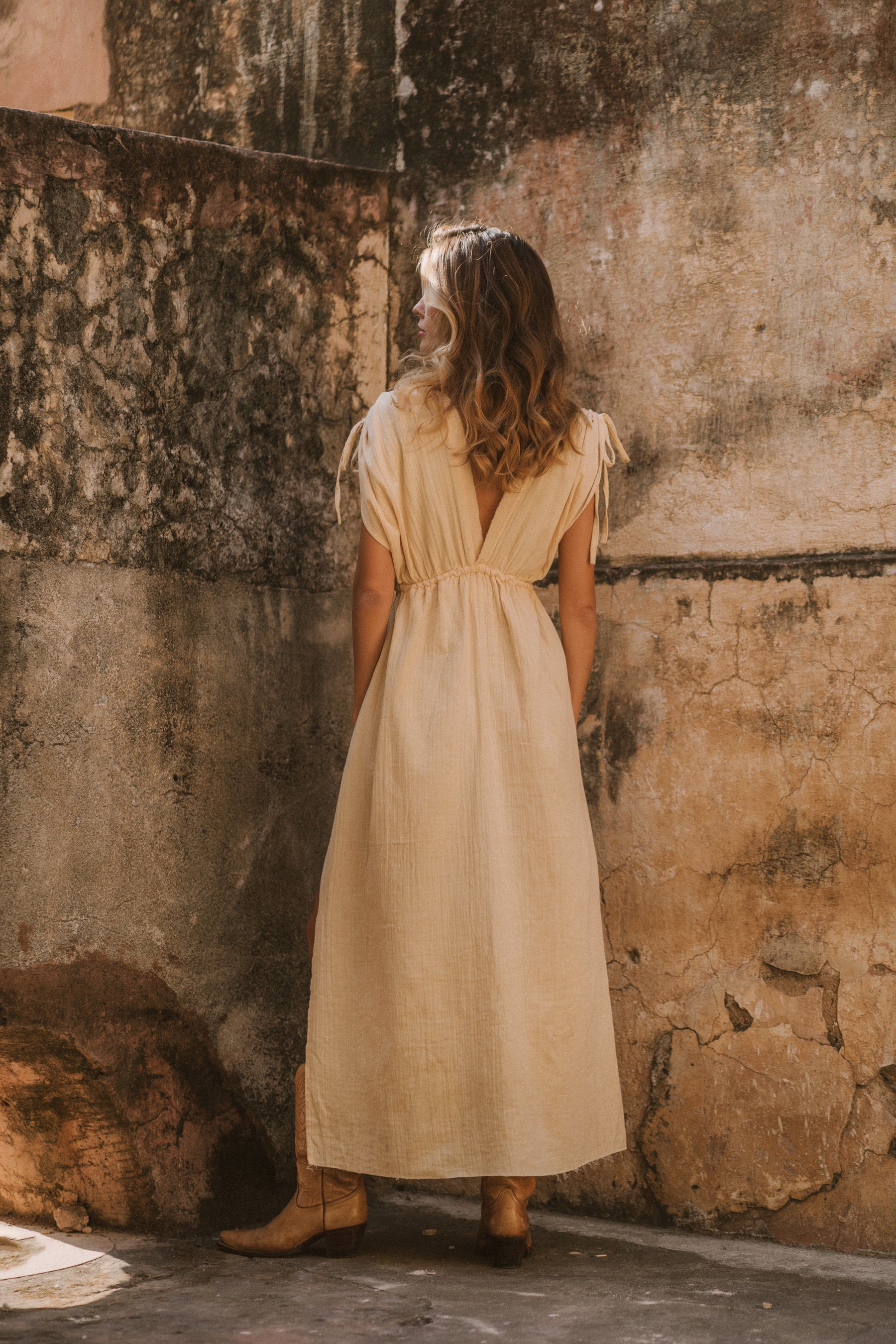 Robe longue gaze de coton