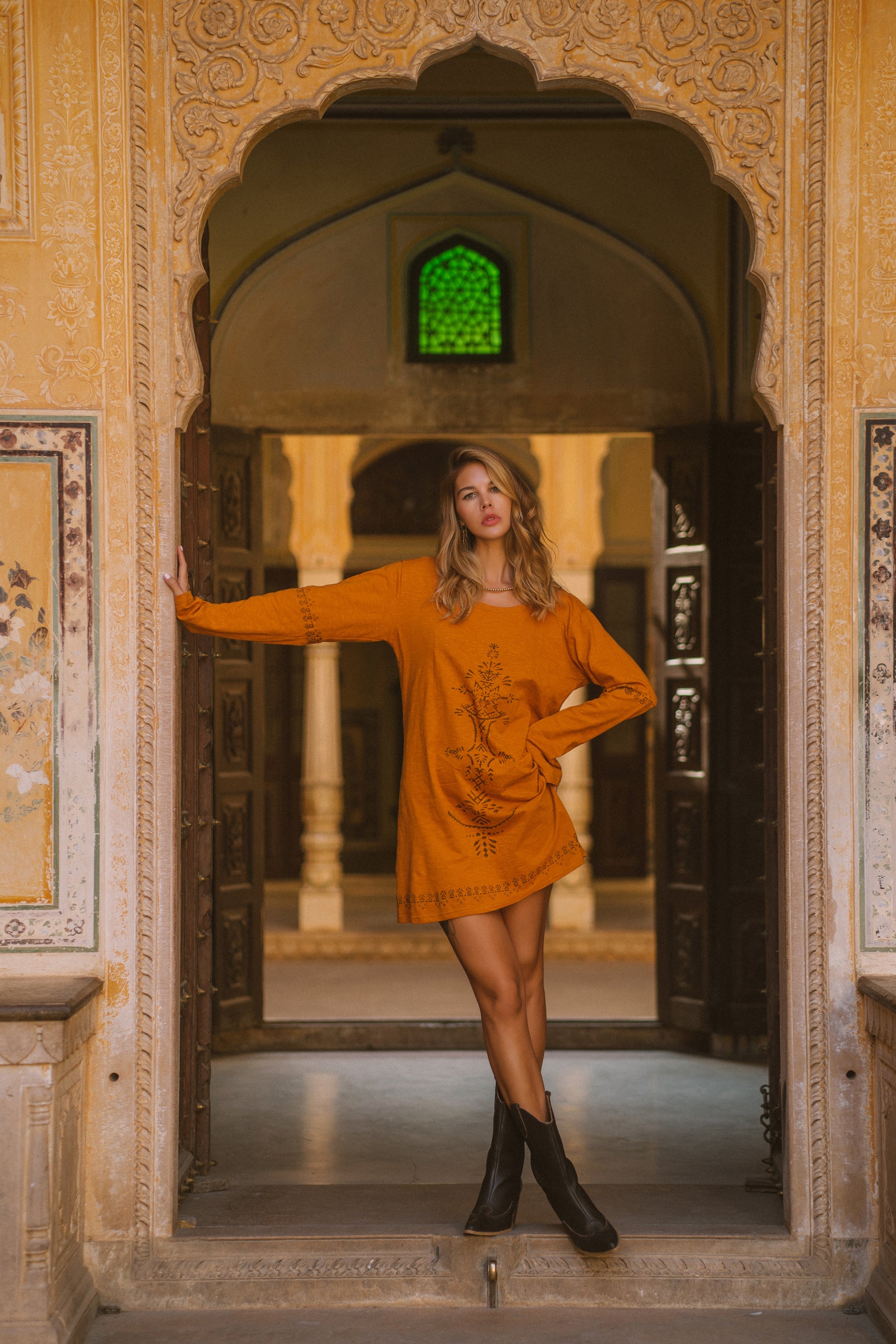 Robe extensible manche longue