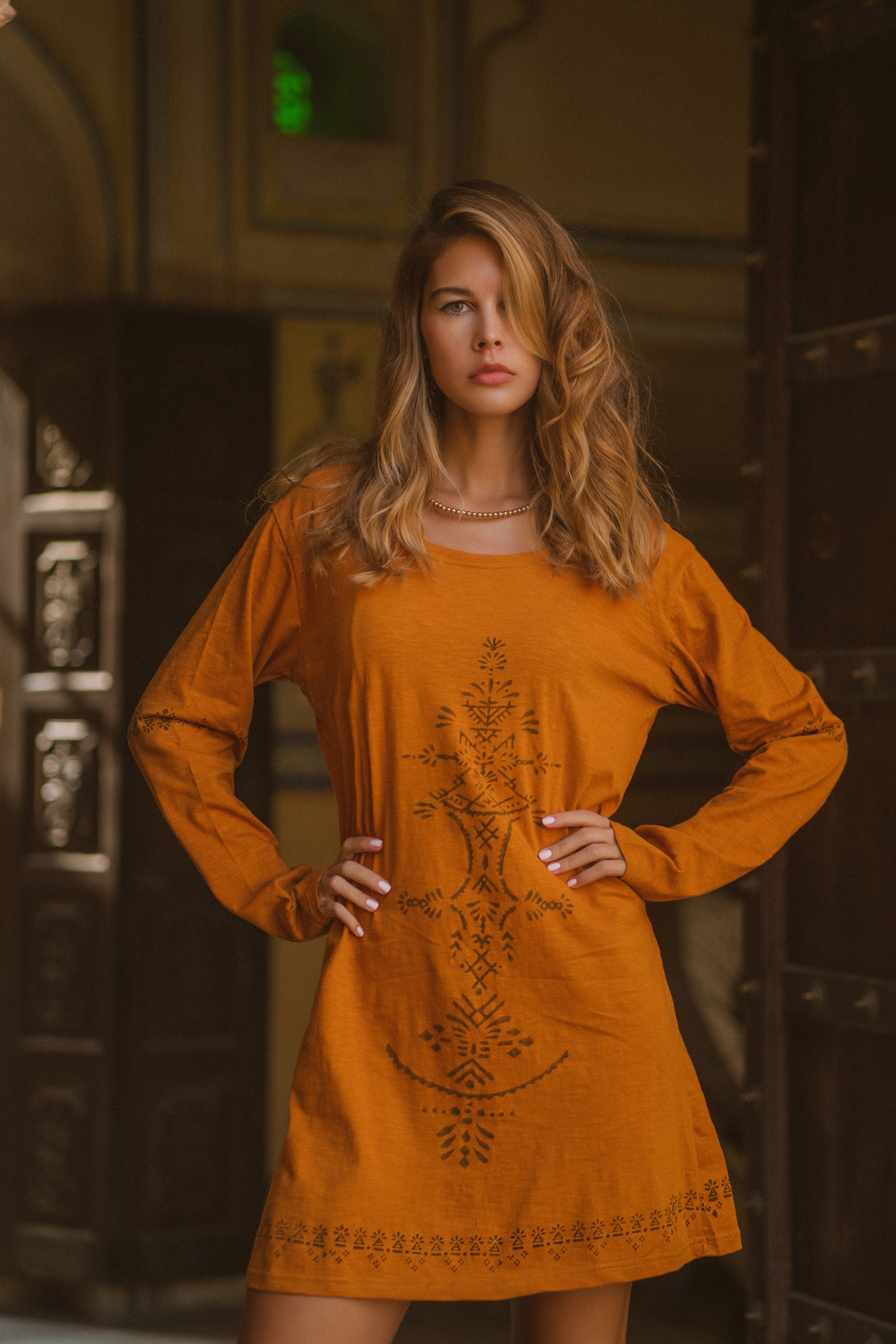 Robe extensible manche longue