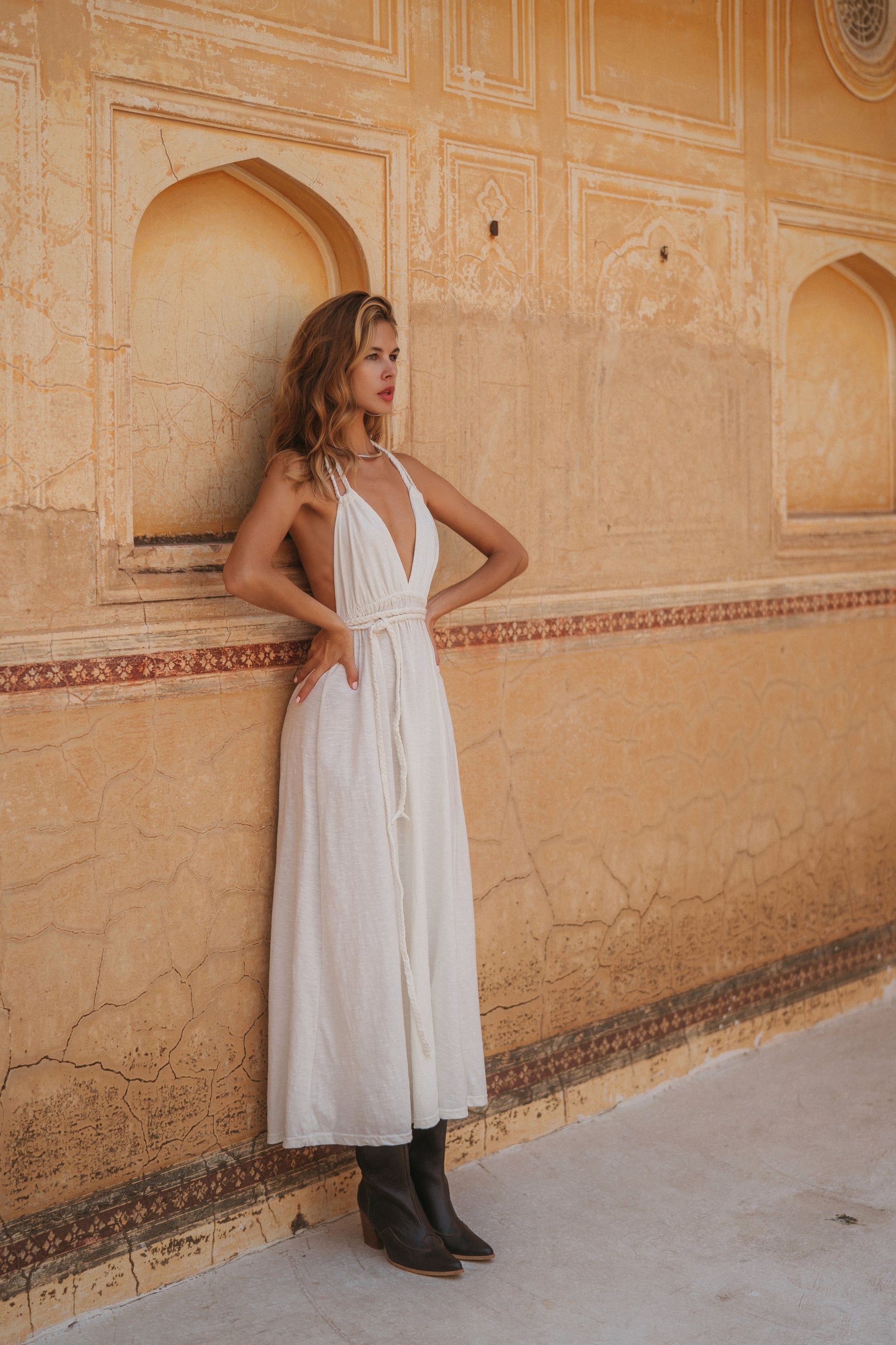 Robe longue tressée