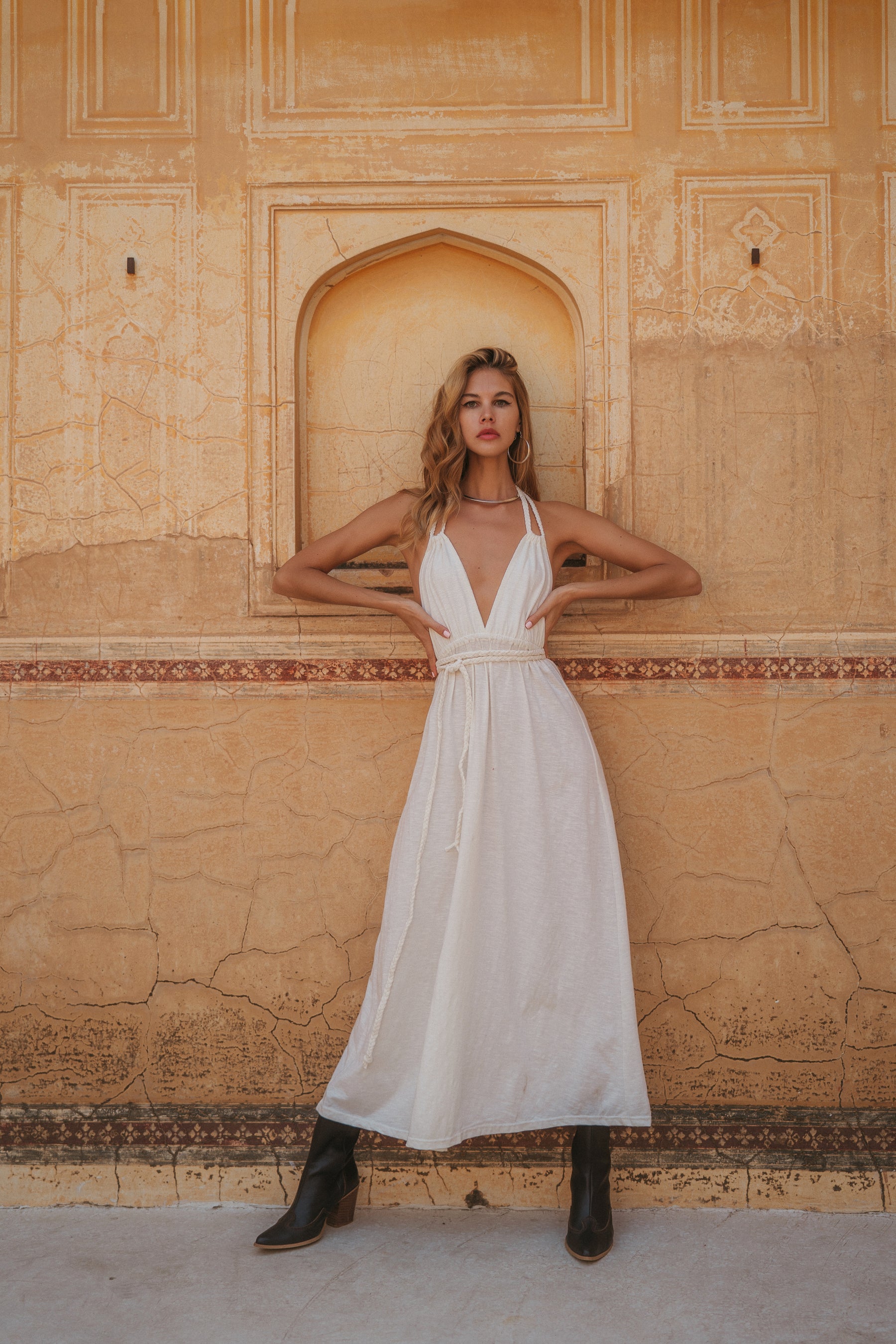 Robe longue tressée