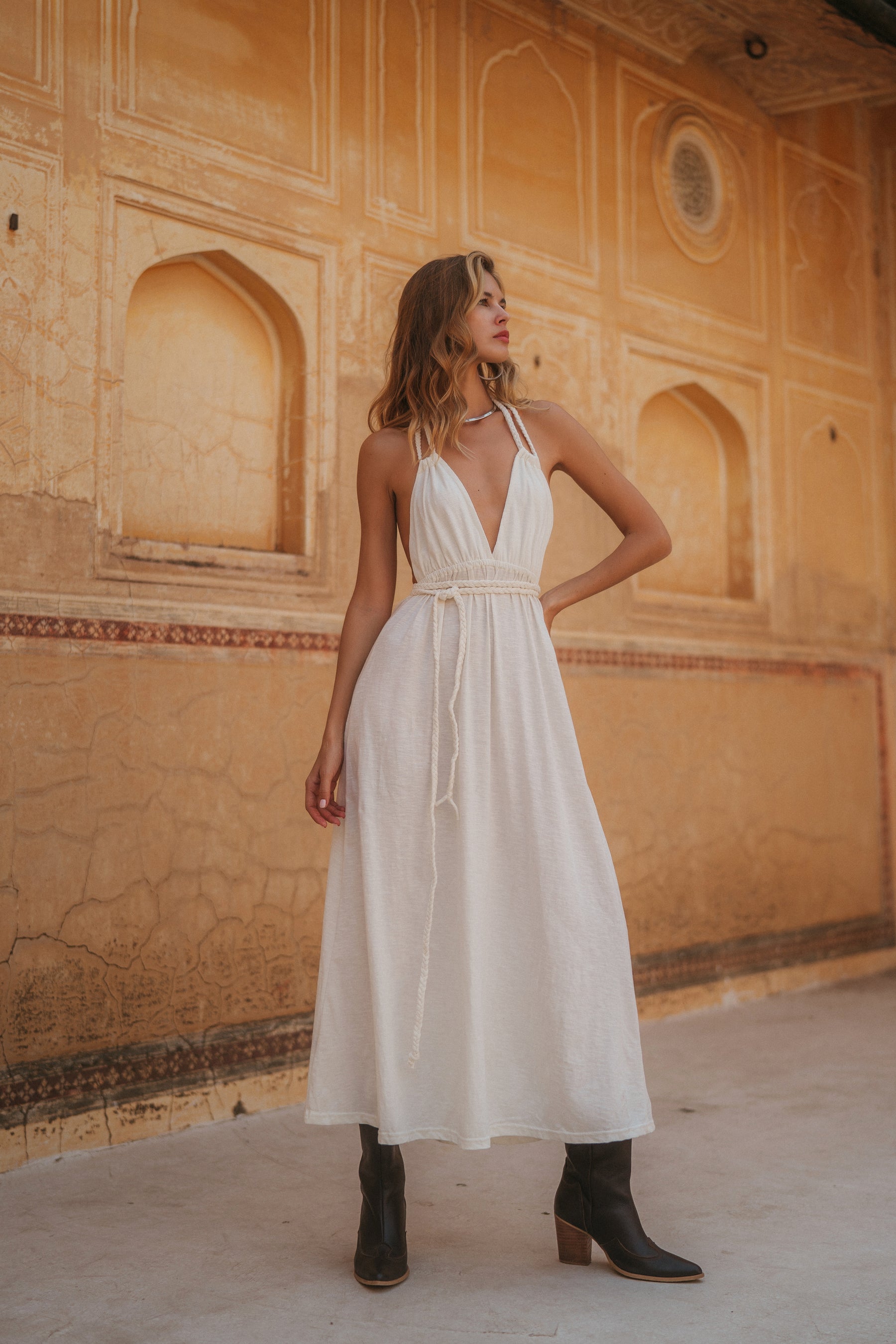 Robe longue tressée