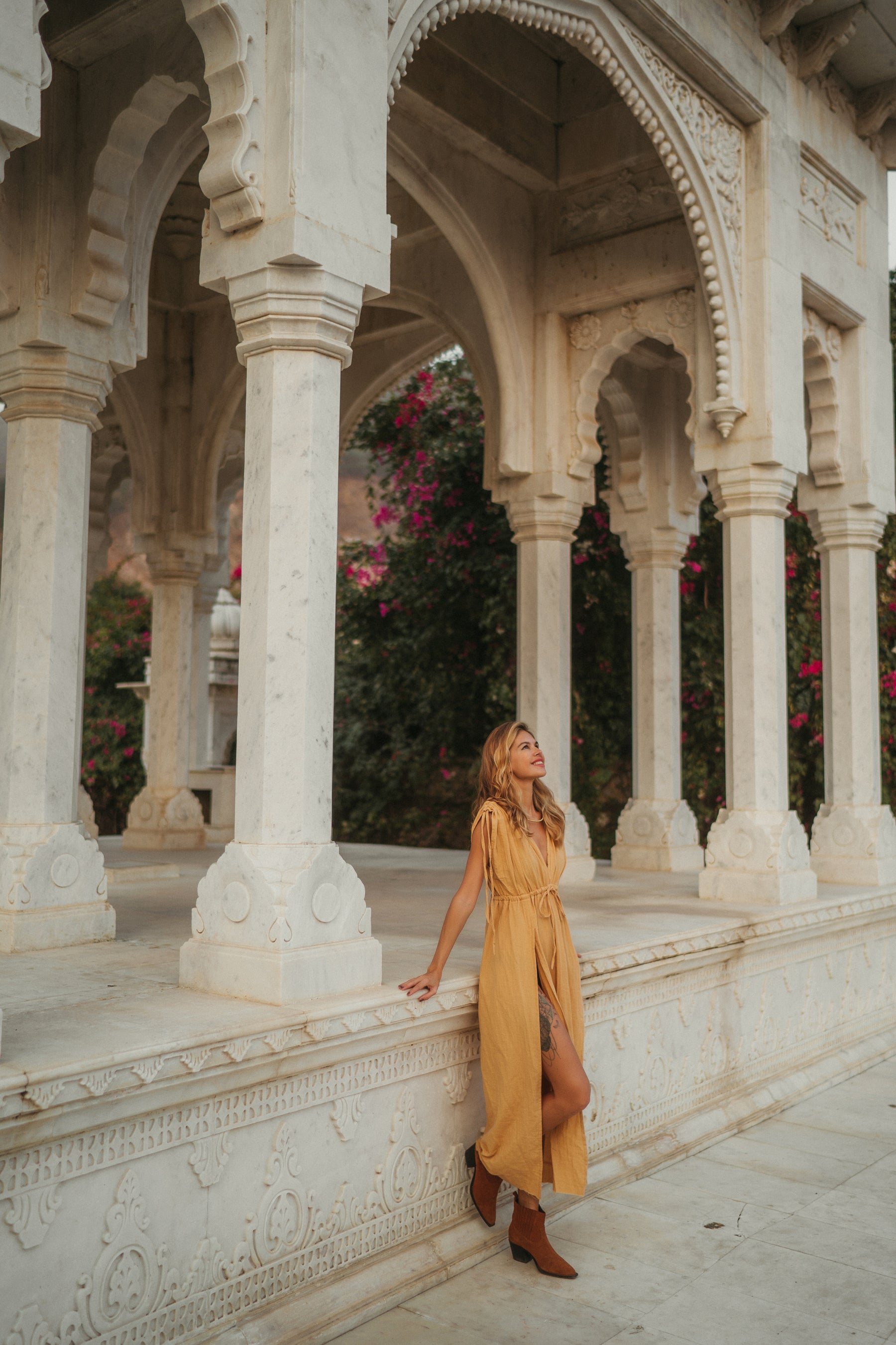 Robe longue gaze de coton