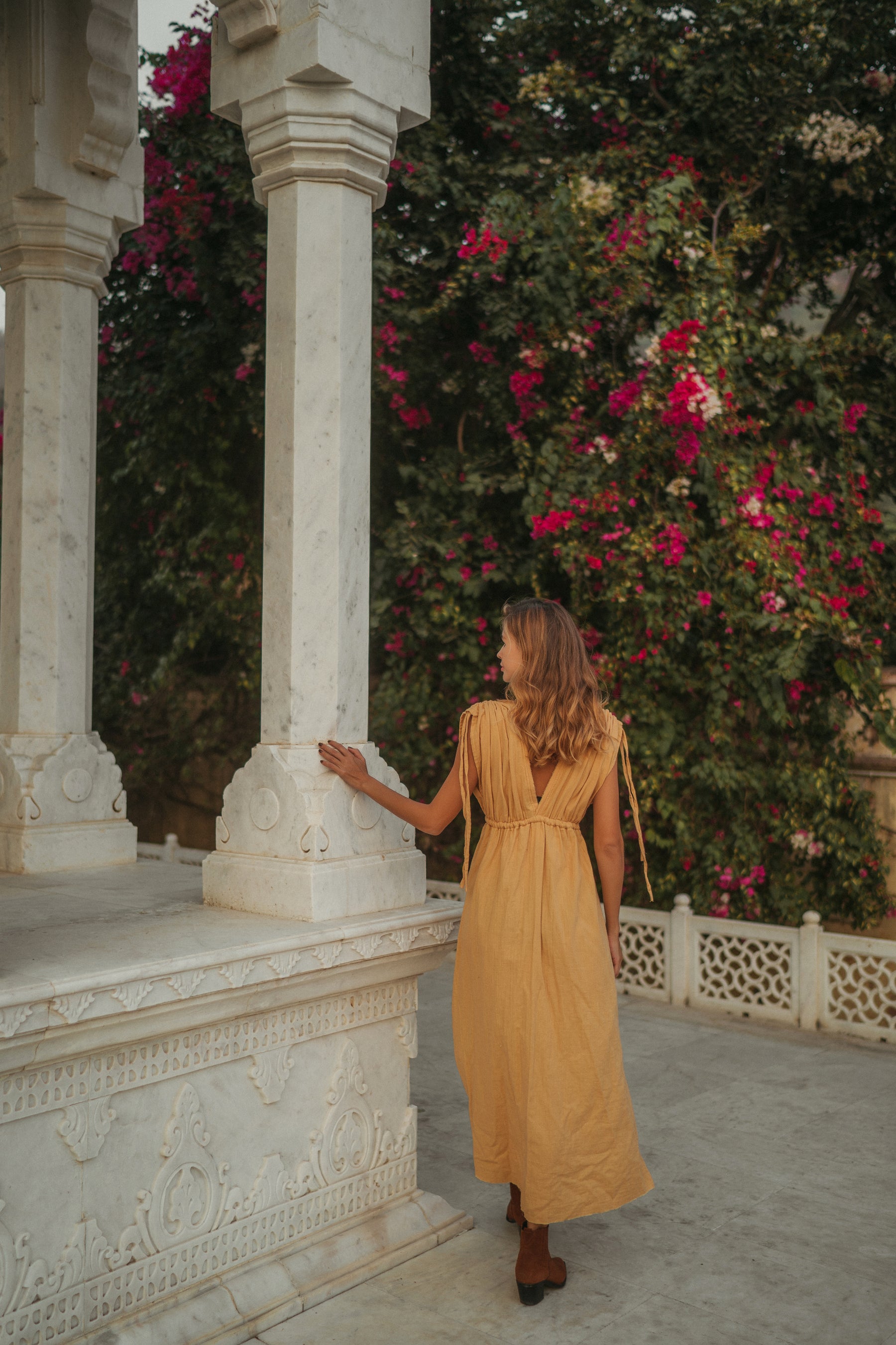 Robe longue gaze de coton