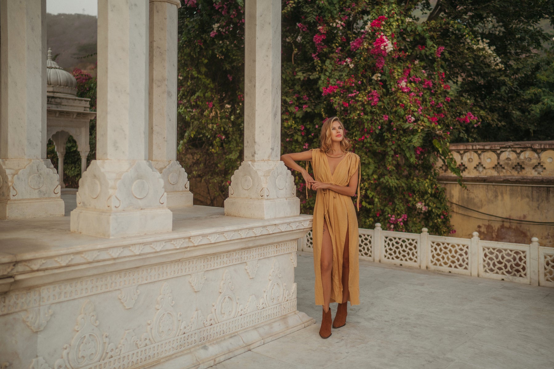 Robe longue gaze de coton