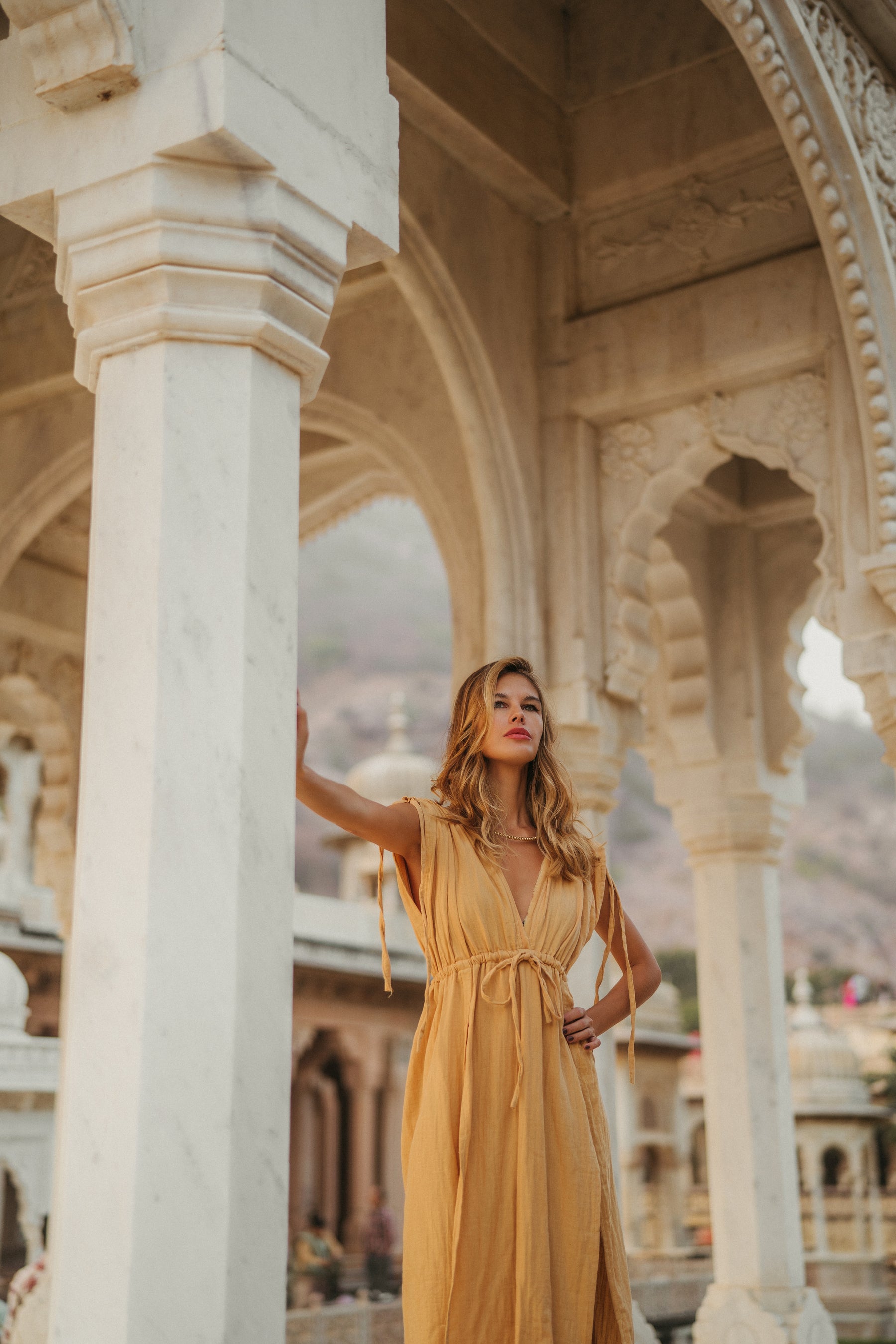 Robe longue gaze de coton