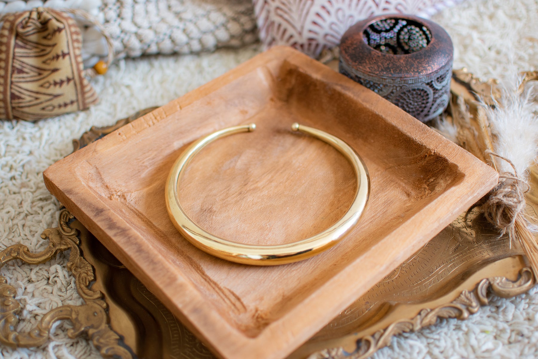 Collier torque doré
