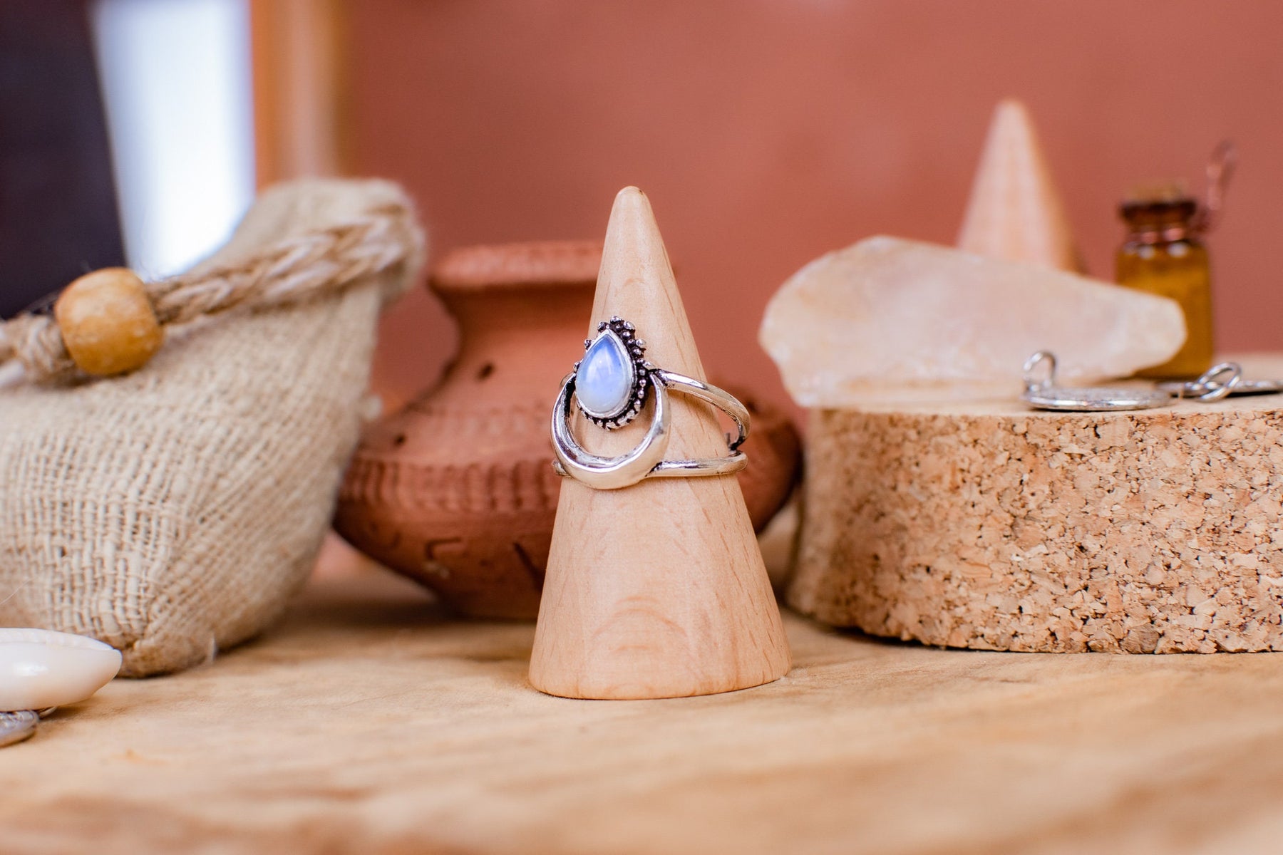 Bague pierre de lune