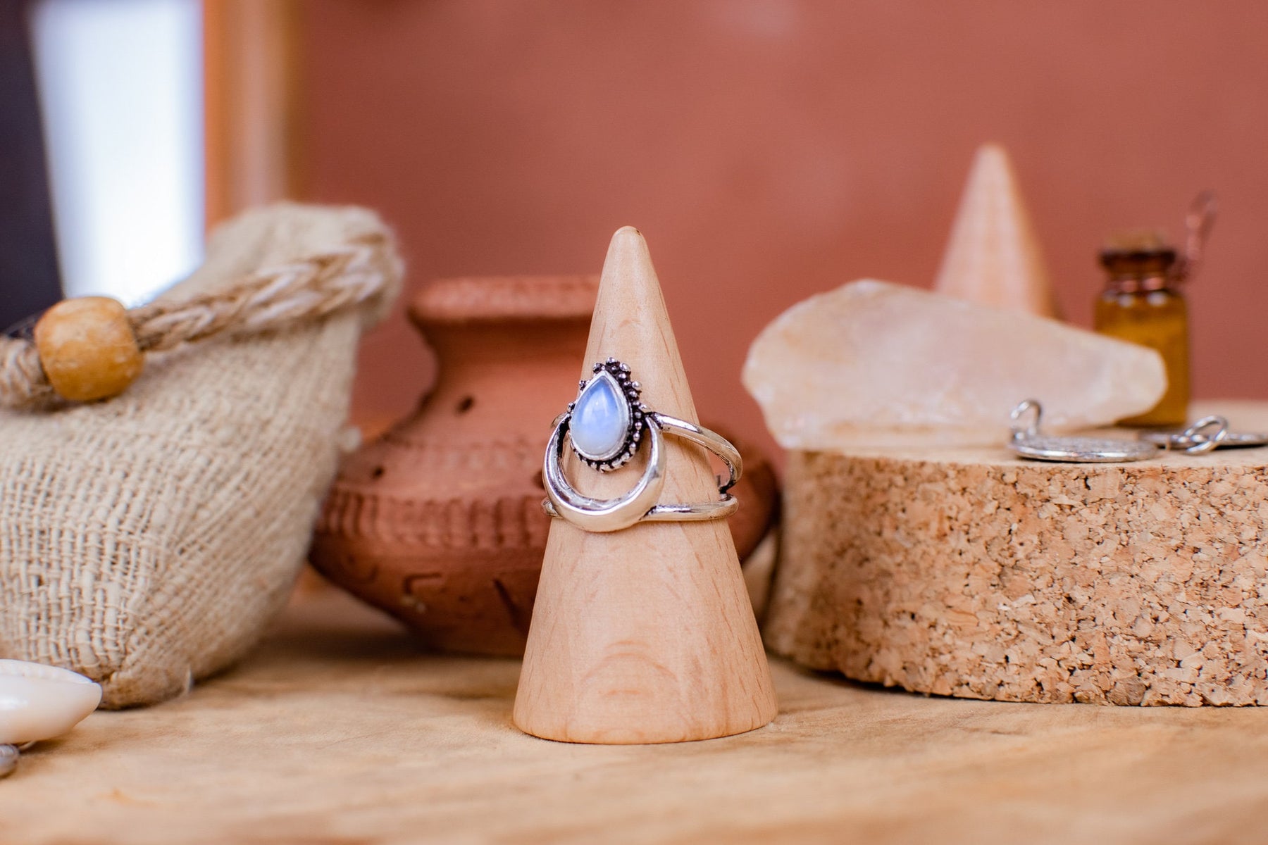 Bague pierre de lune