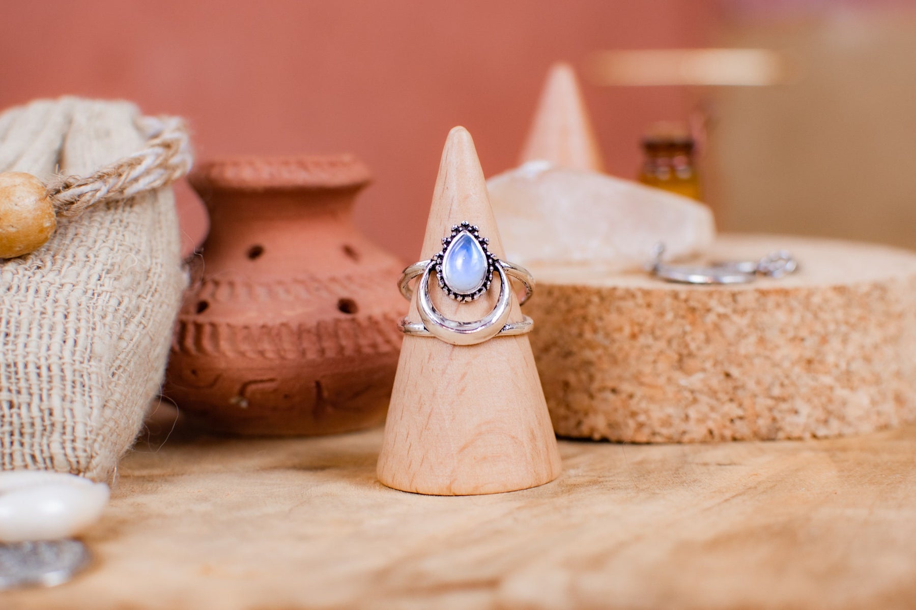 Bague pierre de lune