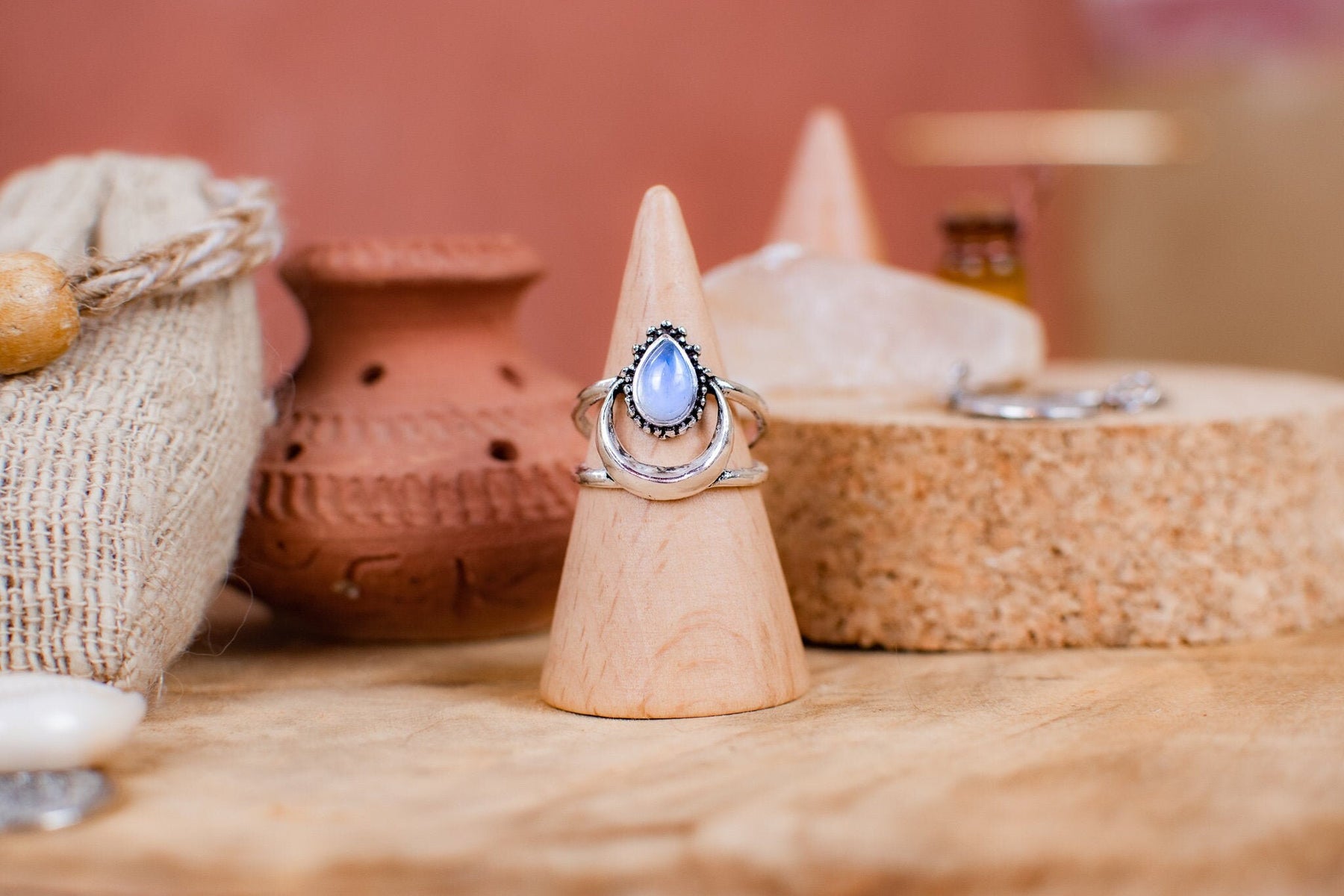 Bague pierre de lune