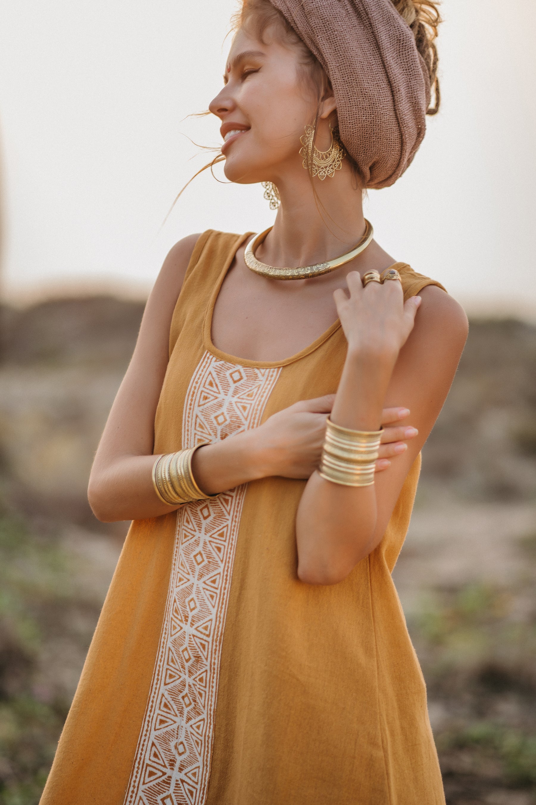 Floral bohemian necklace