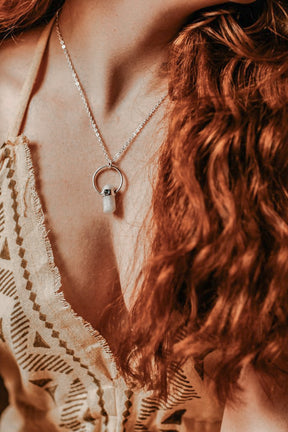Pendentif quartz avec chaine