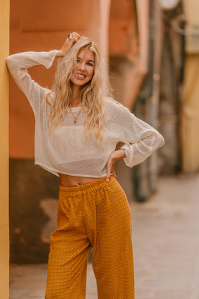 Pantalon en crochet