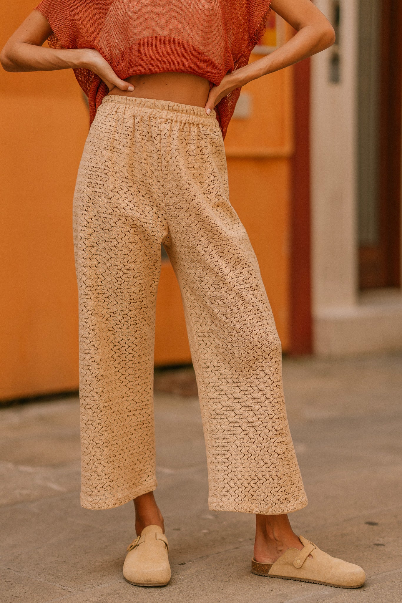 Pantalon en crochet