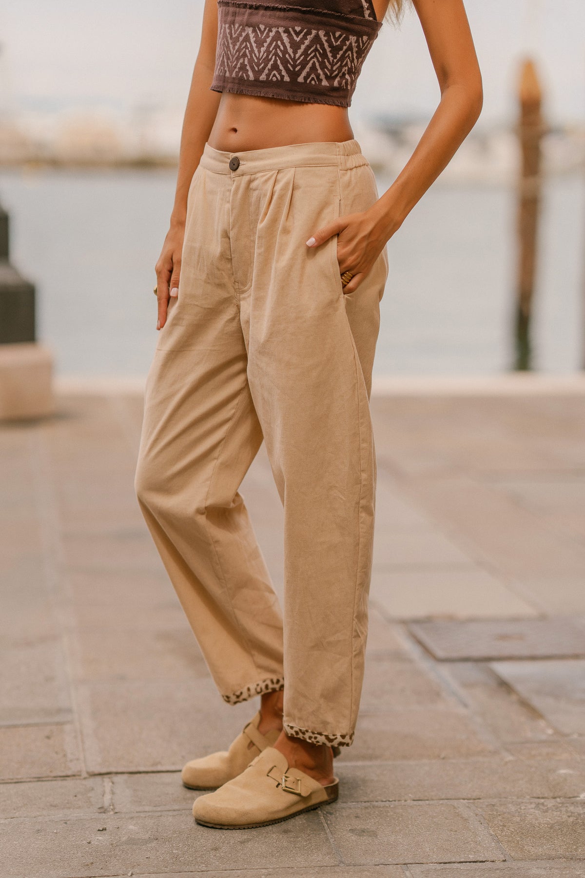 Pantalon en velour cotelé