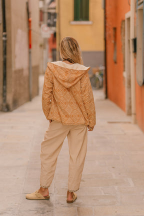 Manteau moumoute reversible