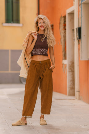 Pantalon en velour cotelé