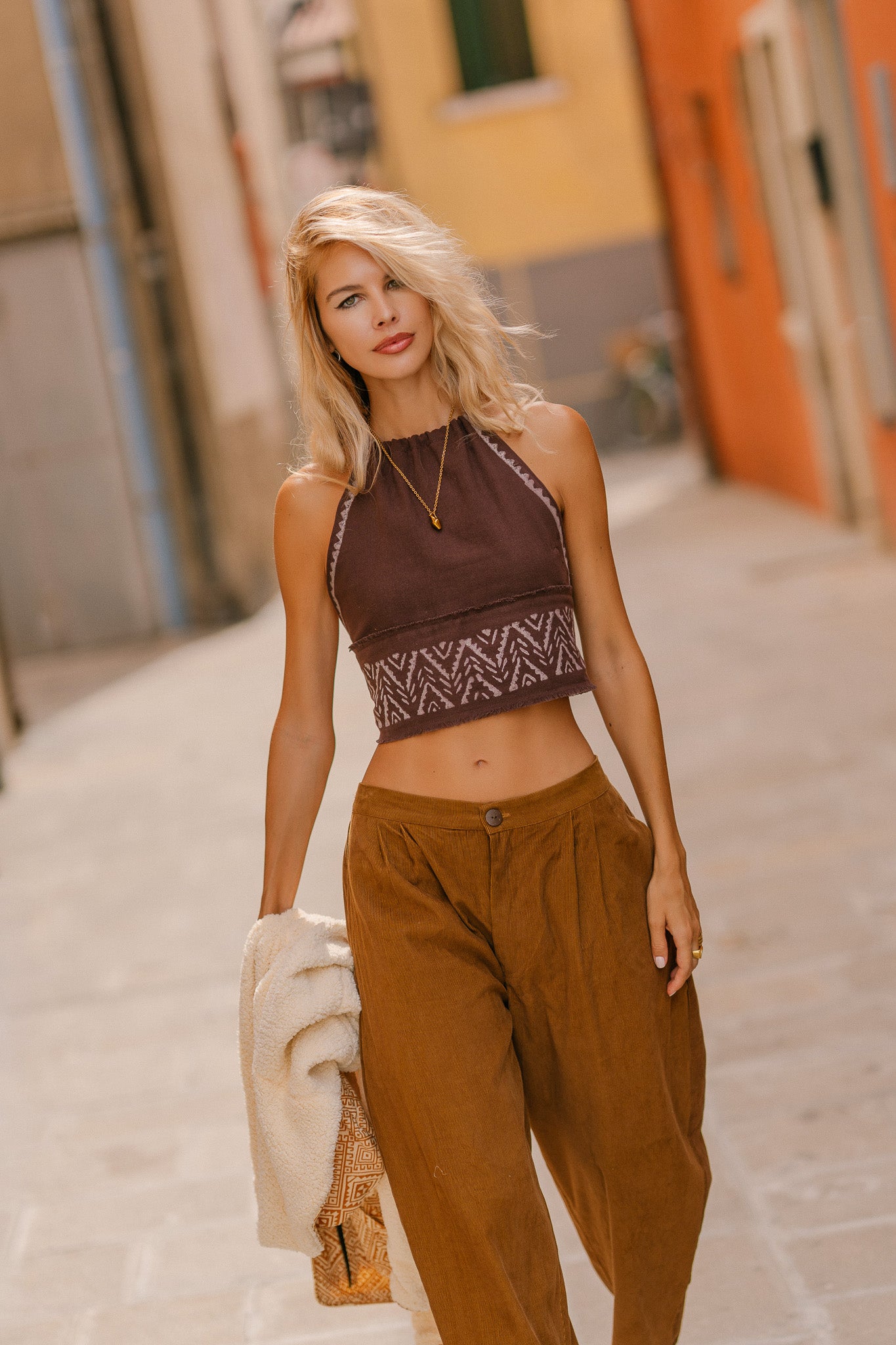 Pantalon en velour cotelé