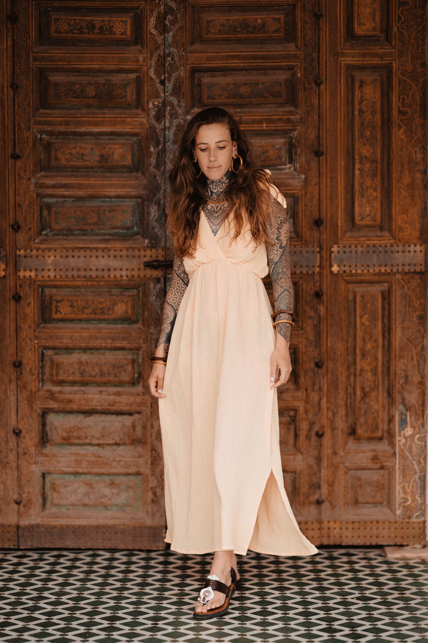 Robe gaze de coton boho