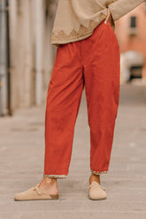 Pantalon en velour cotelé