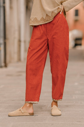 Pantalon en velour cotelé