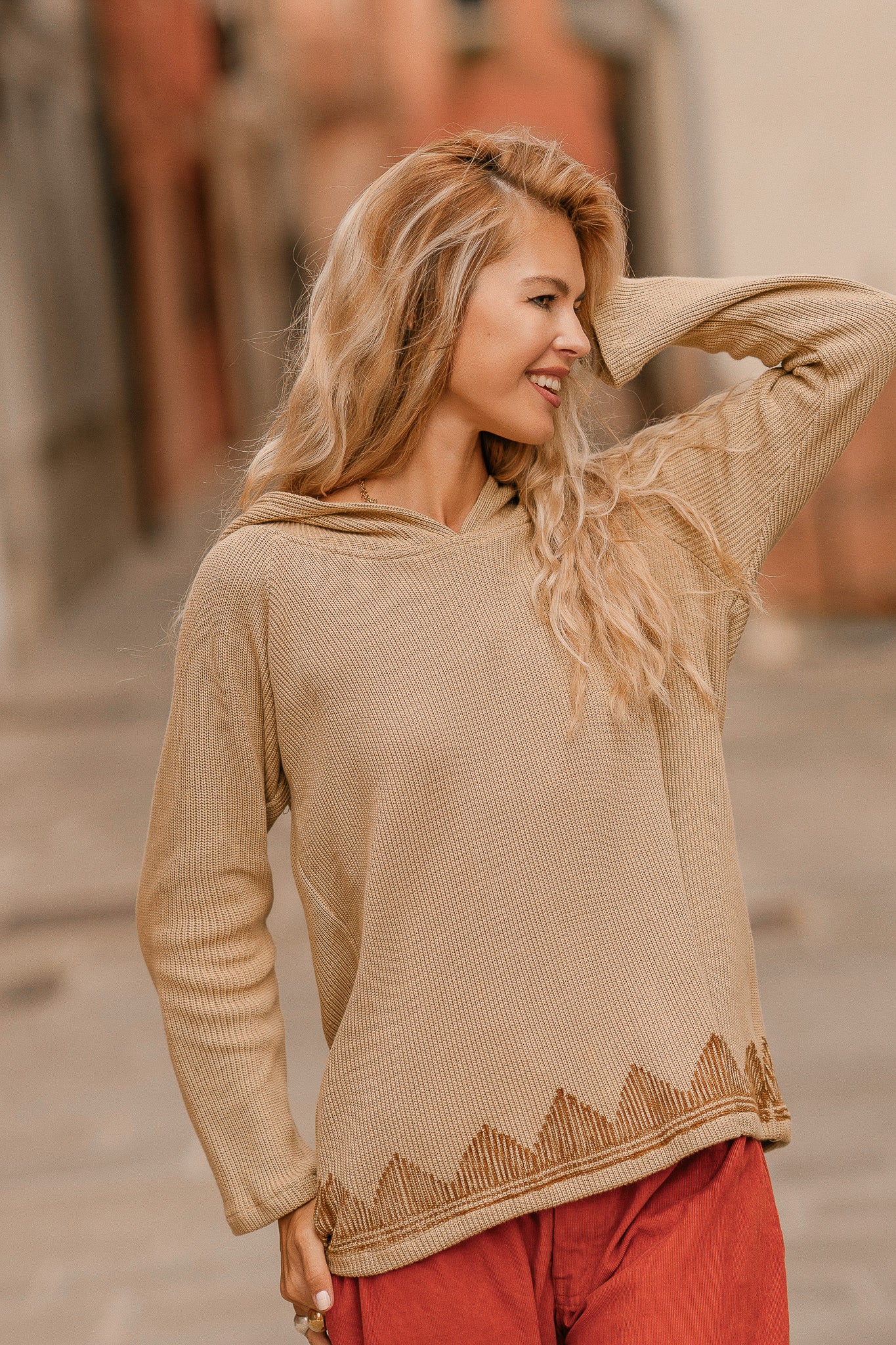 sweat en coton tricoté