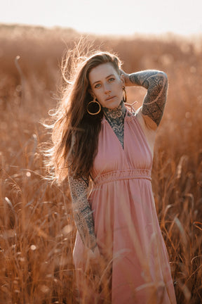 Robe longue tressée