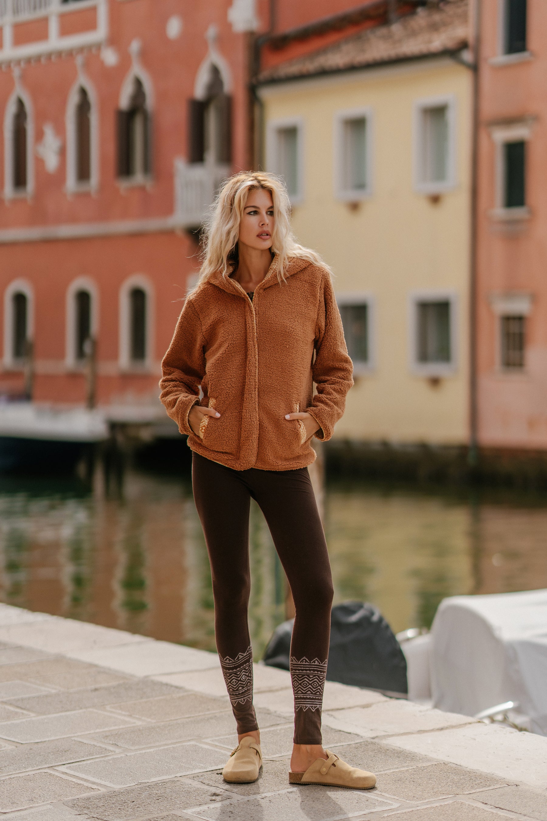Manteau moumoute reversible